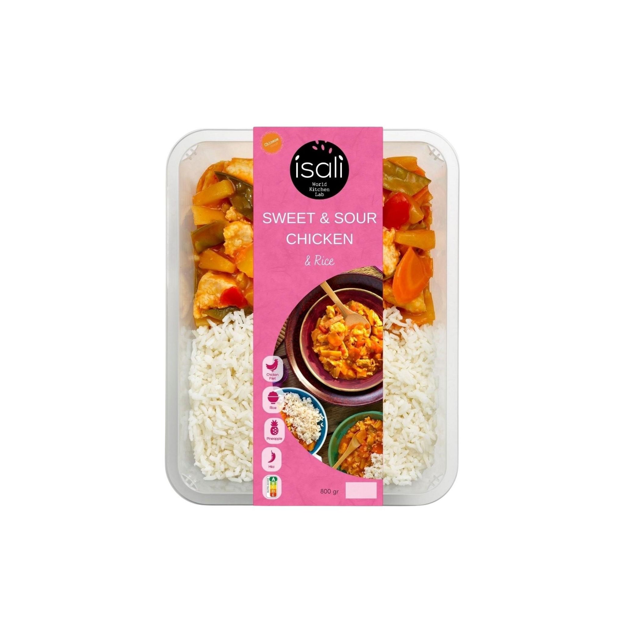 ISALI Poulet aigre doux riz parfumé 800g