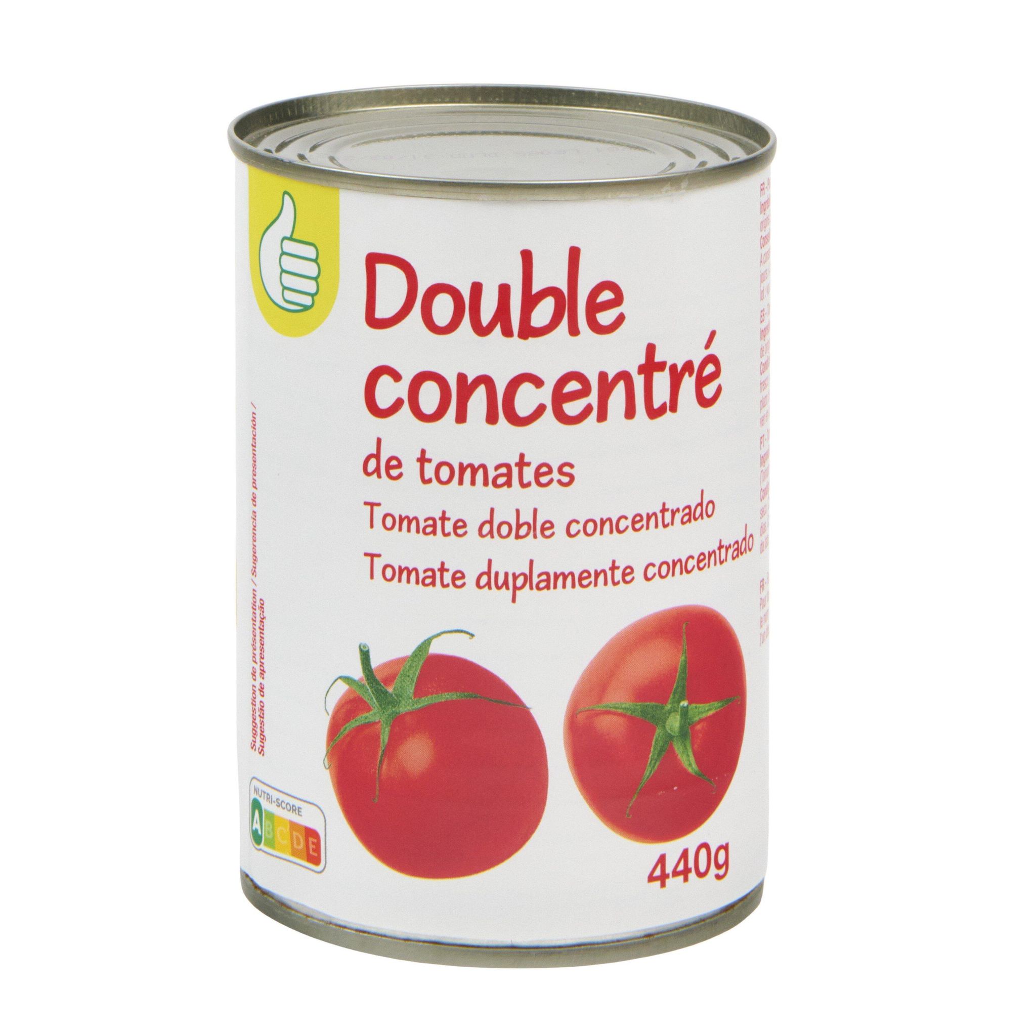 Voir la diapositive 3 : POUCE Double concentré de tomates boîte 440g