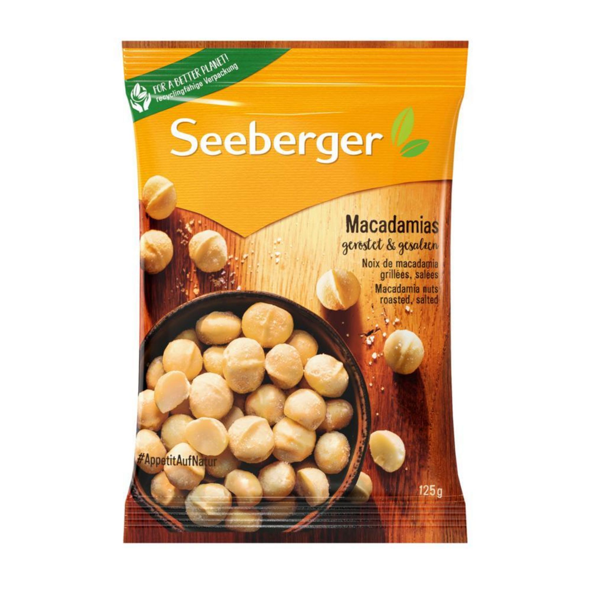 SEEBERGER Noix de macadamia grillées salées 125g