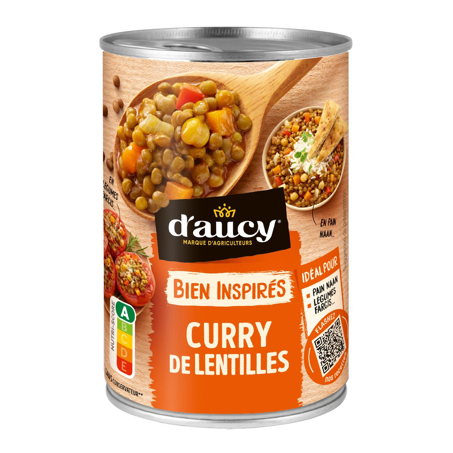 D'AUCY Curry de lentilles 400g