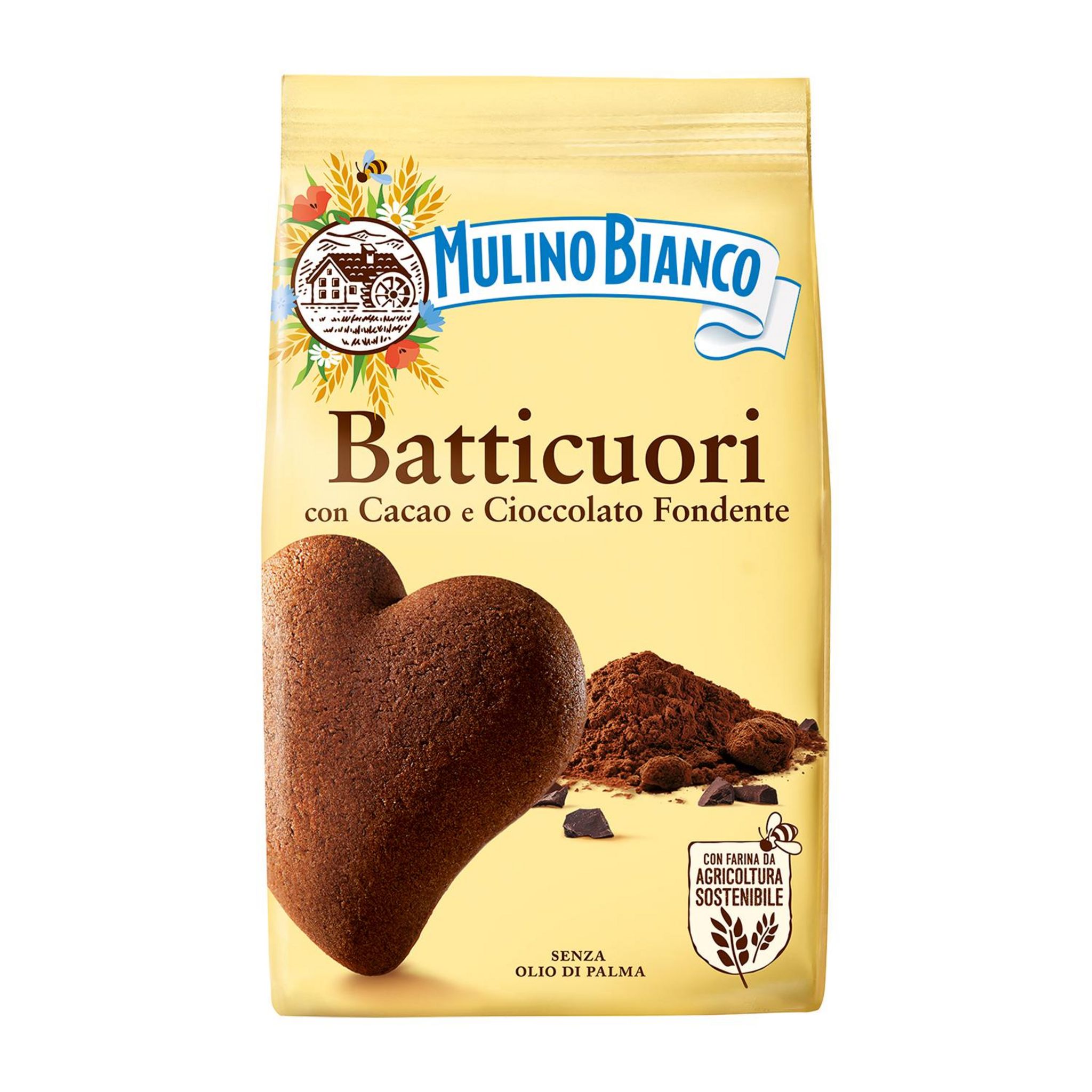 MULINO BIANCO Biscuits sablés au cacao et chocolat noir 350g