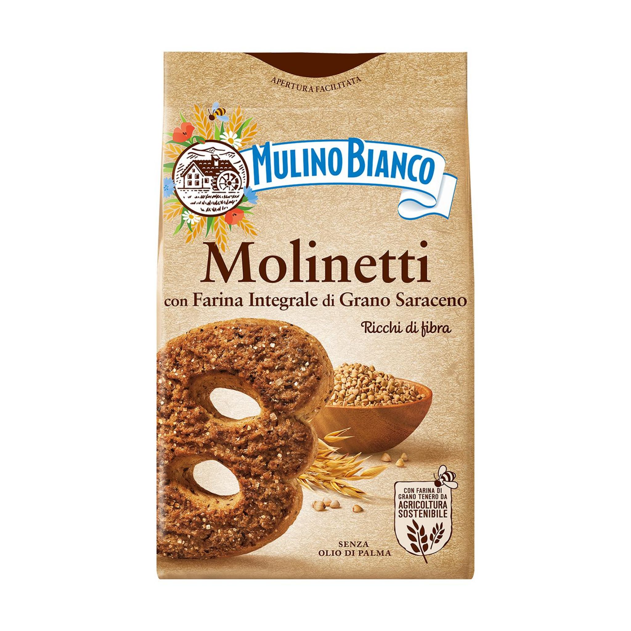 MULINO BIANCO Biscuits sablés à la cassonade avoine et sarrasin 24x350g