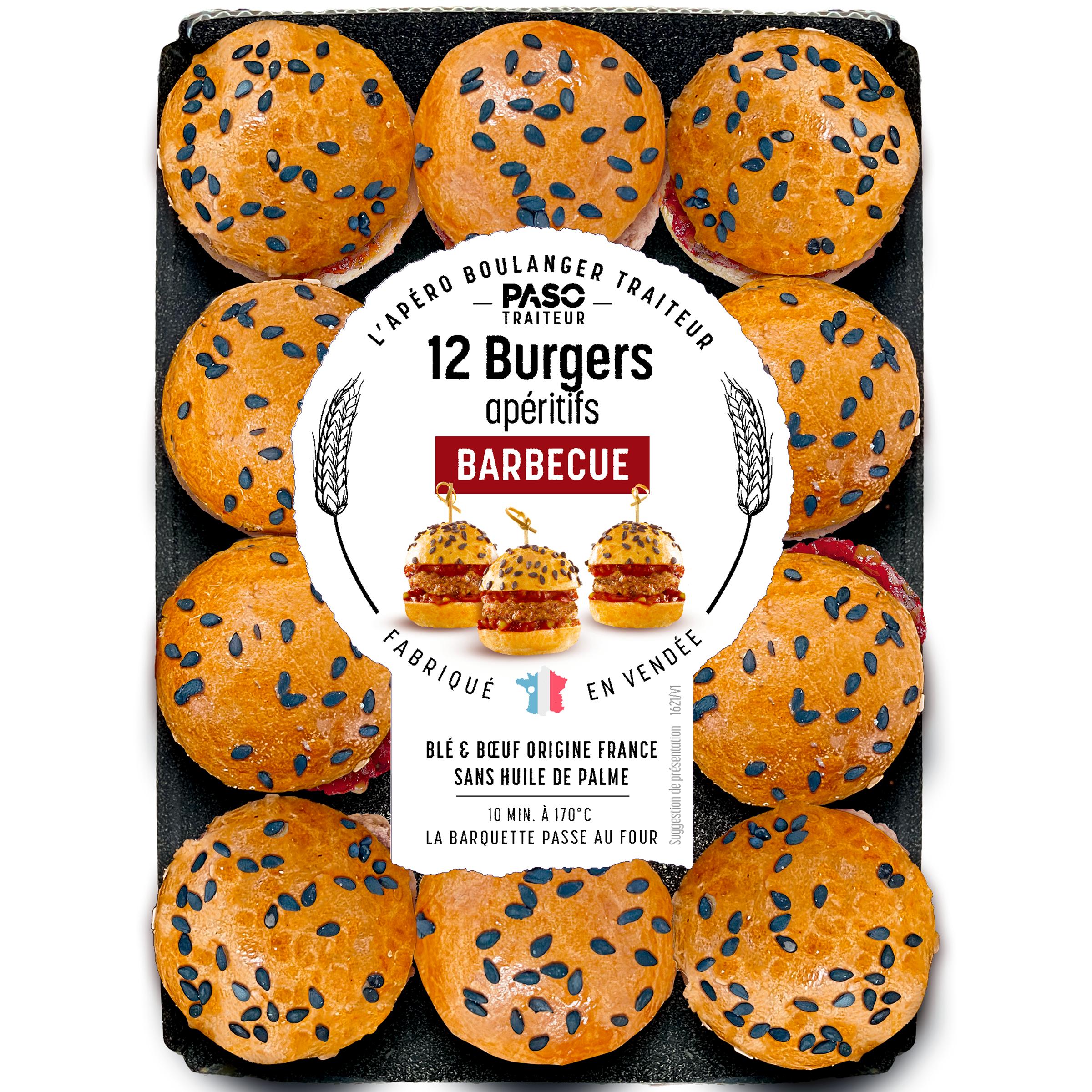 PASO Burgers apéritifs au barbecue 12 pièces 210g