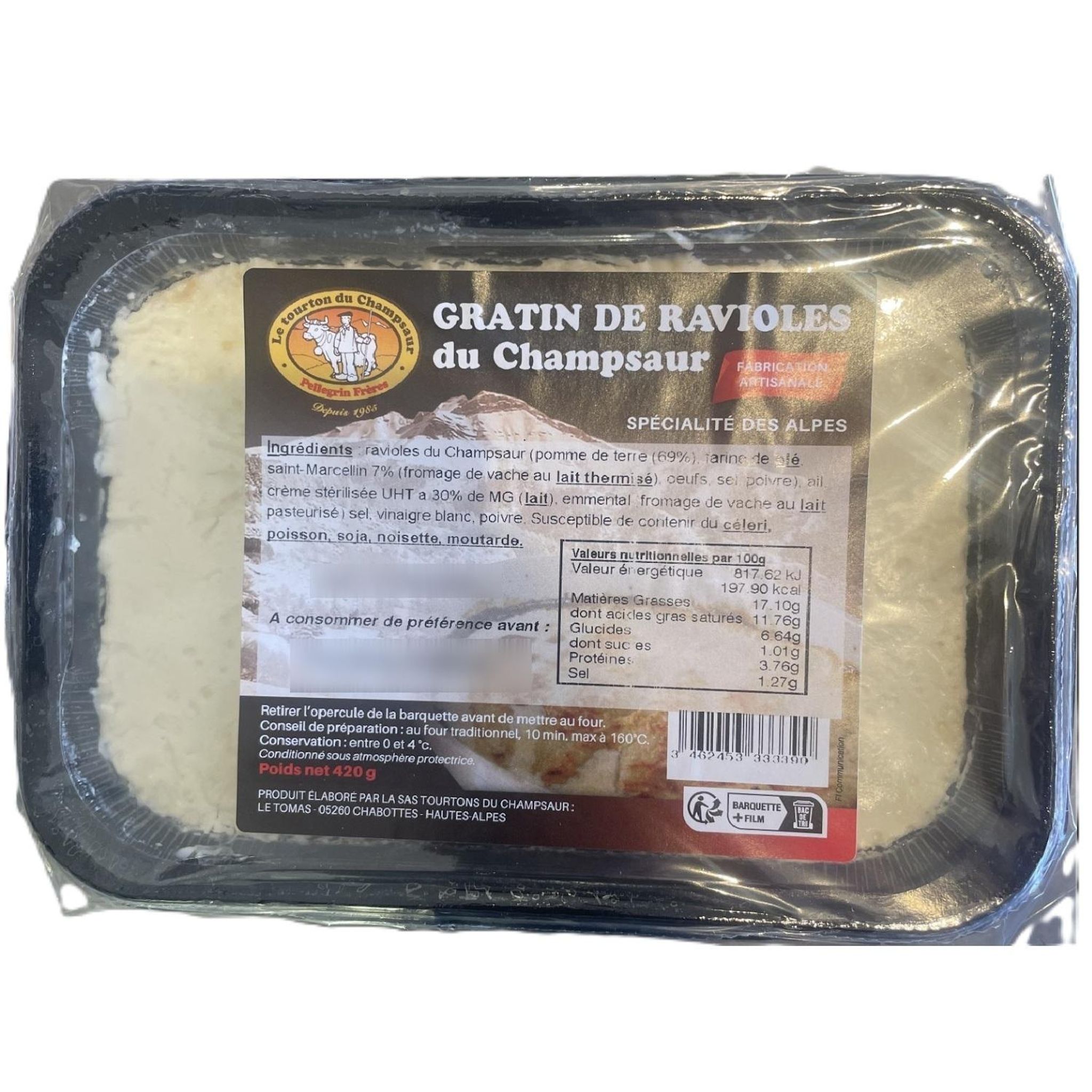 TOURTONS DU CHAMPSAUR Gratin de ravioles 420g