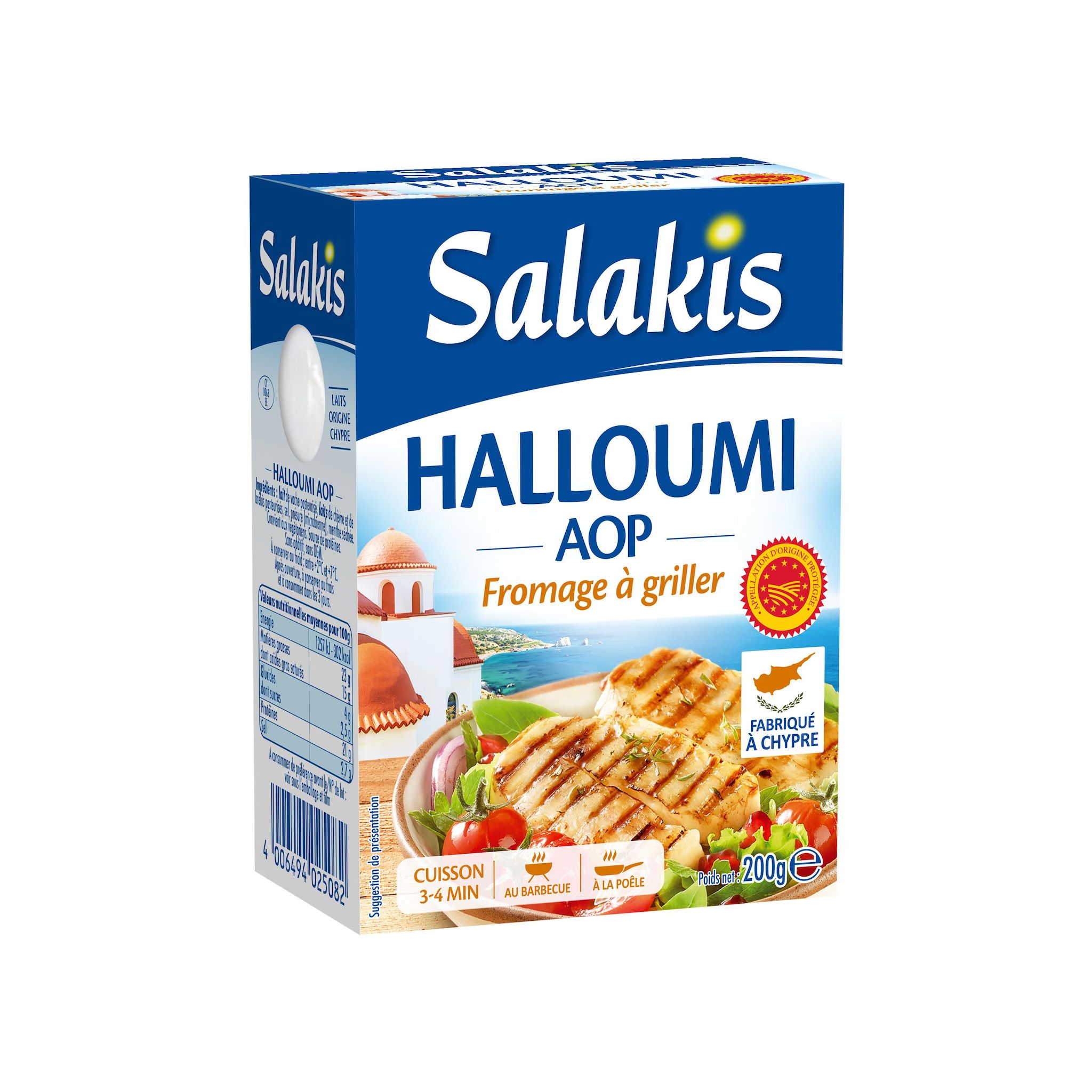 Voir la diapositive 2 : SALAKIS Fromage de brebis halloumi aop à griller 200g