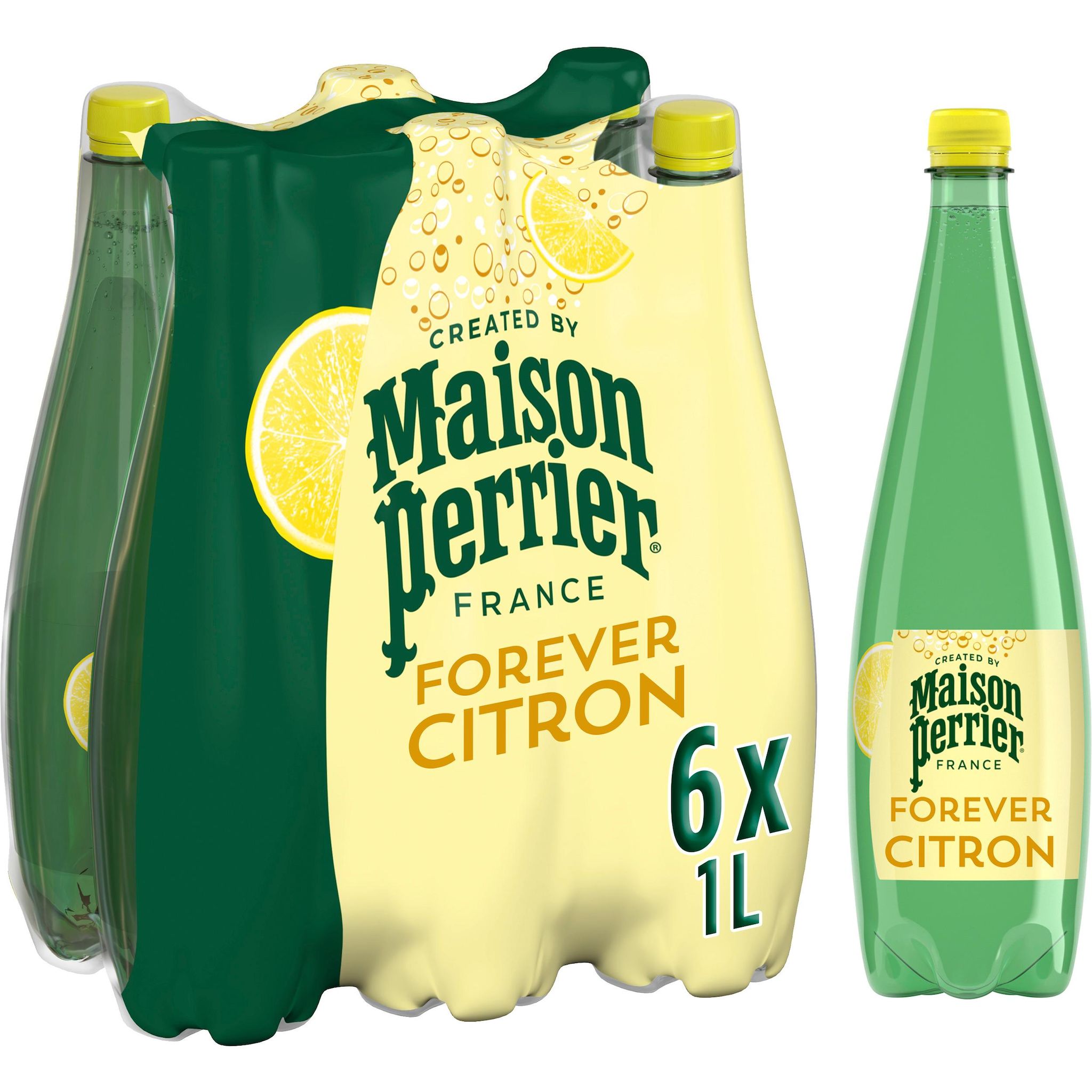 Voir la diapositive 2 : MAISON PERRIER Boisson gazeuse aromatisée citron 6x1l
