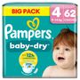 Voir la diapositive 2 : PAMPERS Baby-Dry couches taille 4 (9-14kg) 62 couches