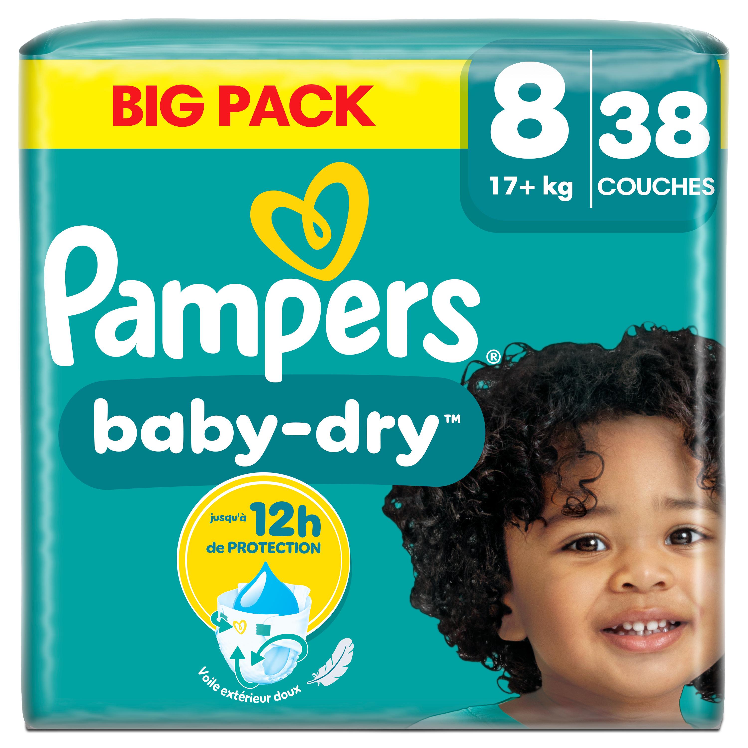 Voir la diapositive 2 : PAMPERS Baby-Dry couches taille 8 (17kg+) 38 couches