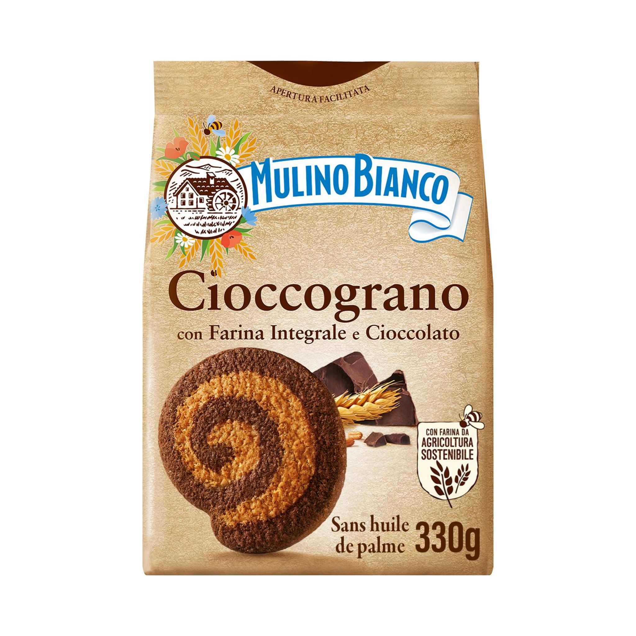 MULINO BIANCO Cioccograno biscuits à la farine complète et au chocolat 12x330g