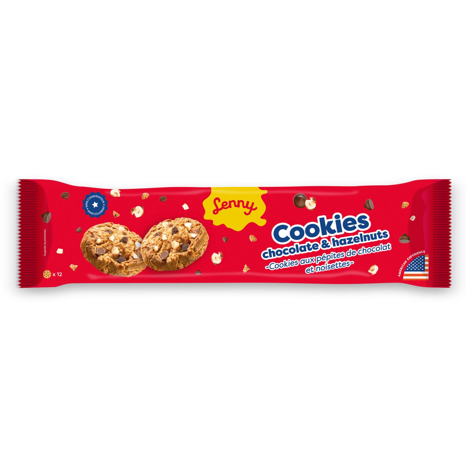 LENNY Cookies chocolat noisettes 14x225g
