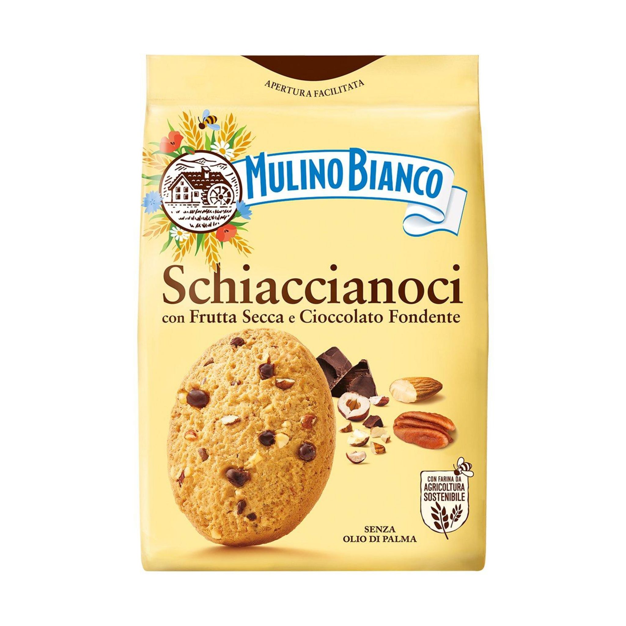 MULINO BIANCO Biscuits sablés au chocolat noir noisettes amandes noix de pécan 300g