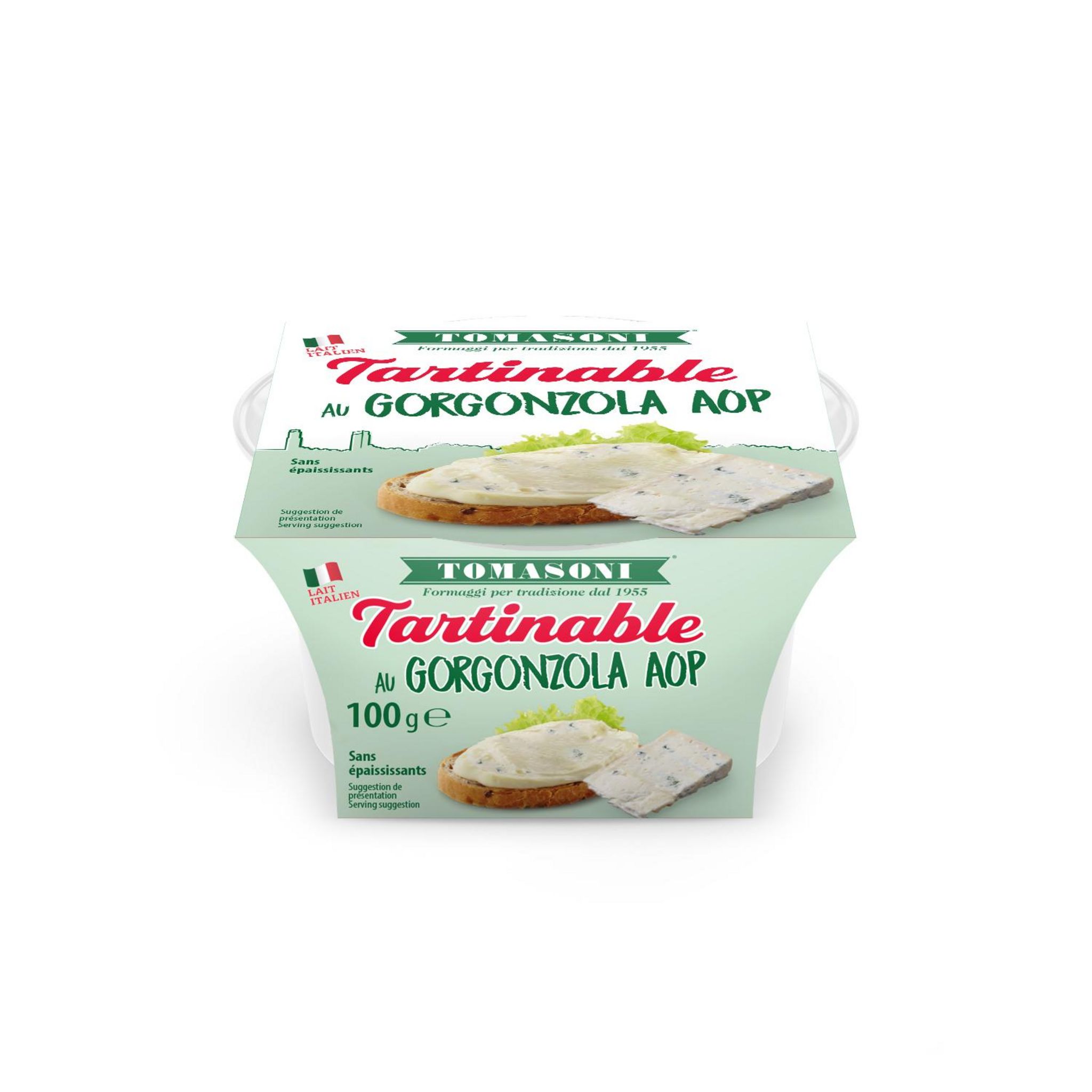 TOMASONI Spécialité fromagère à tartiner gorgonzola aop en pot 100g pas ...