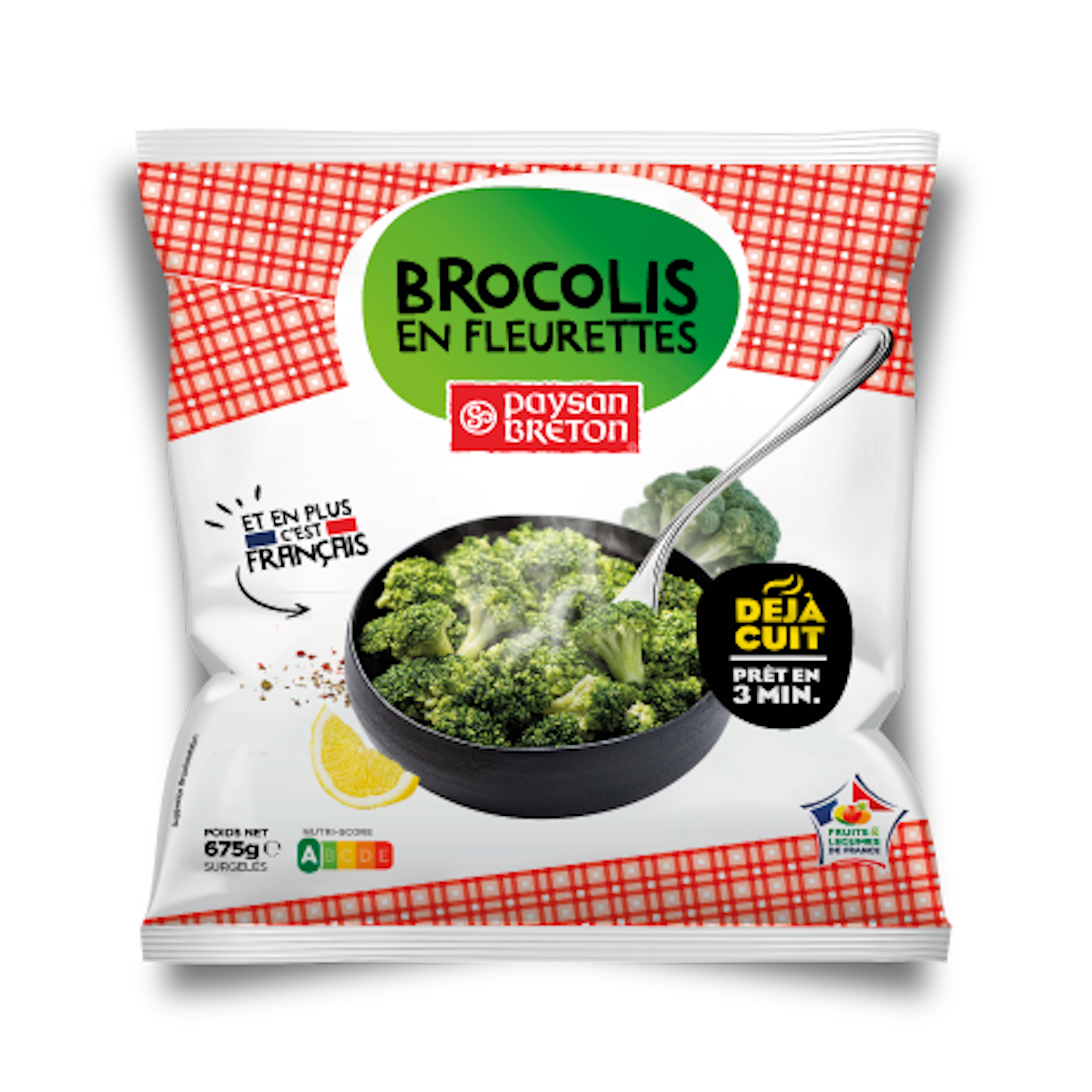 PAYSAN BRETON Déjà cuit brocolis cultivé en France 3-4 portions 675g