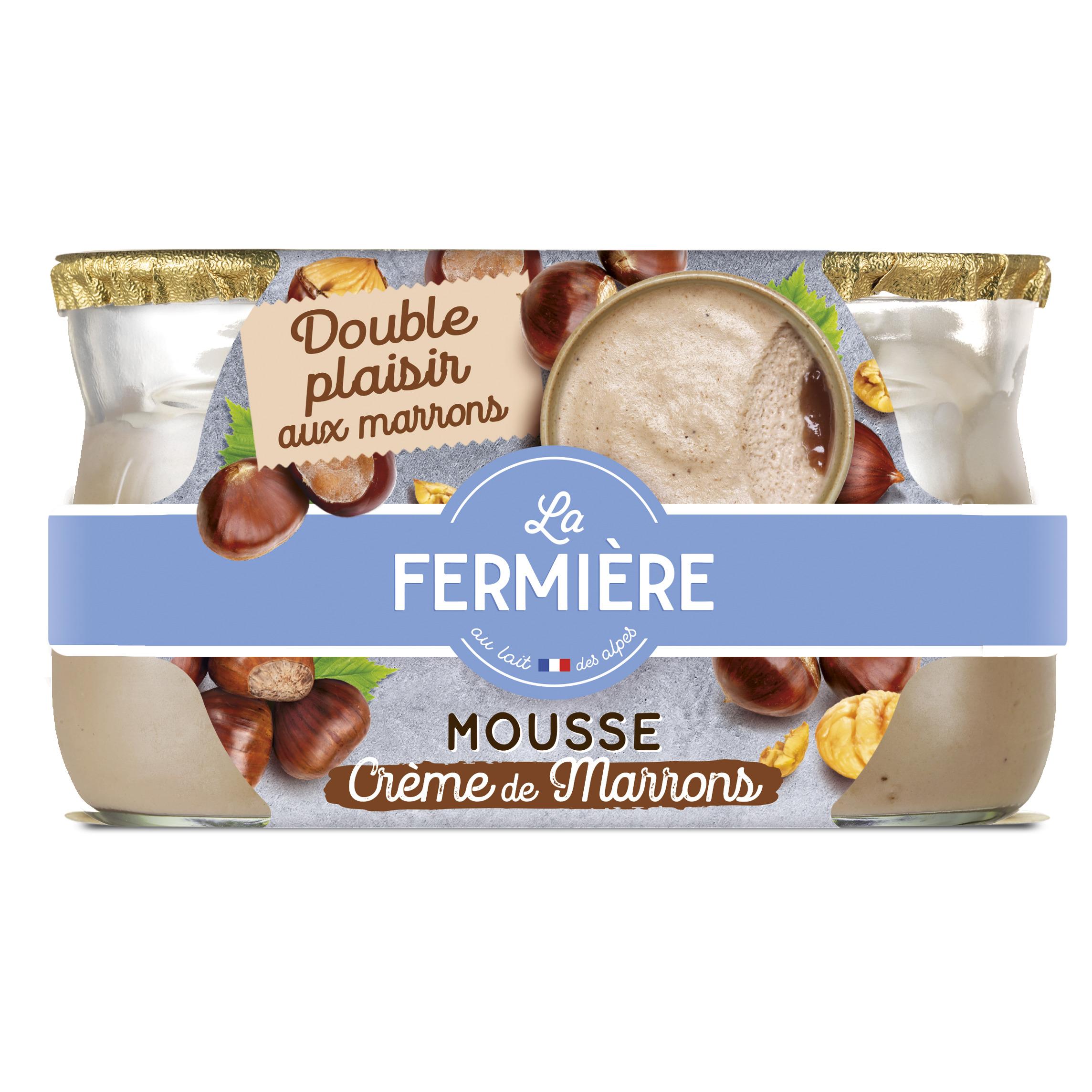 LA FERMIERE Mousse à la crème de marrons 2x85g