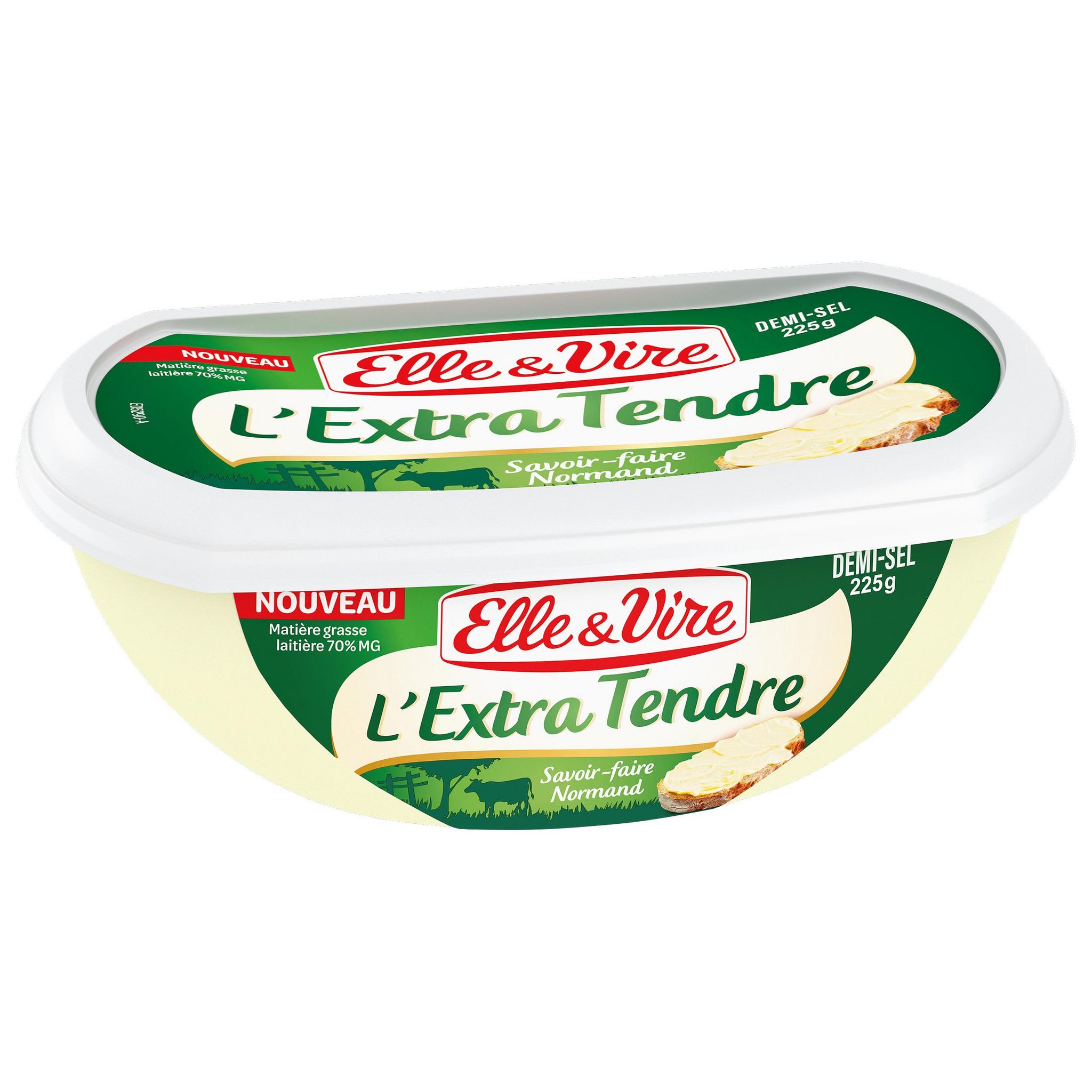 ELLE & VIRE L'extra tendre demi-sel 70%MG 225g