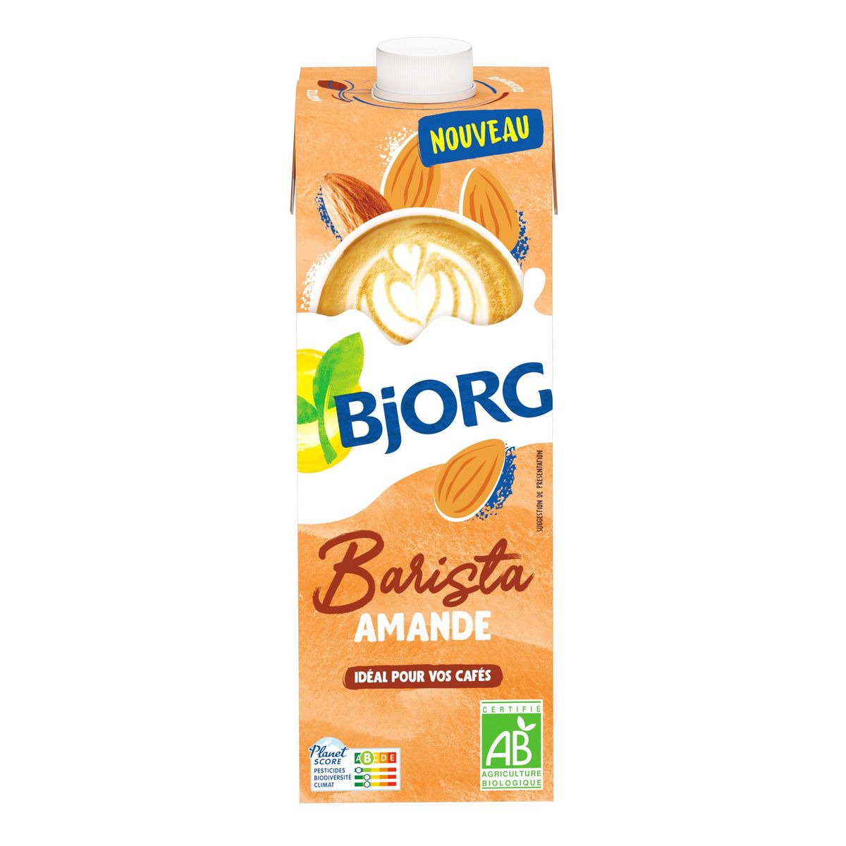BJORG Boisson végétale au lait d'amande barista bio 1l