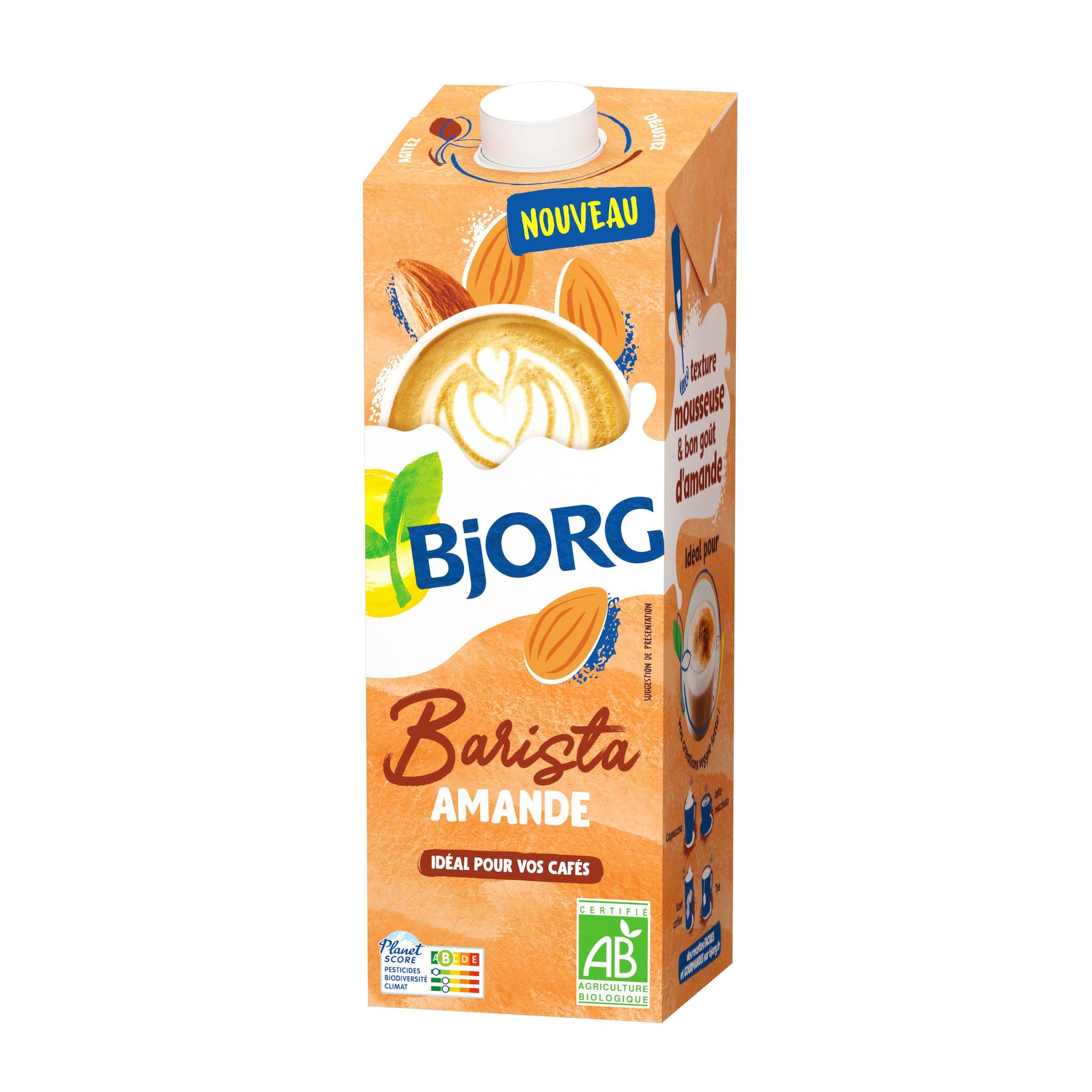 Voir la diapositive 2 : BJORG Barista Boisson végétale au lait d'amande bio 1l