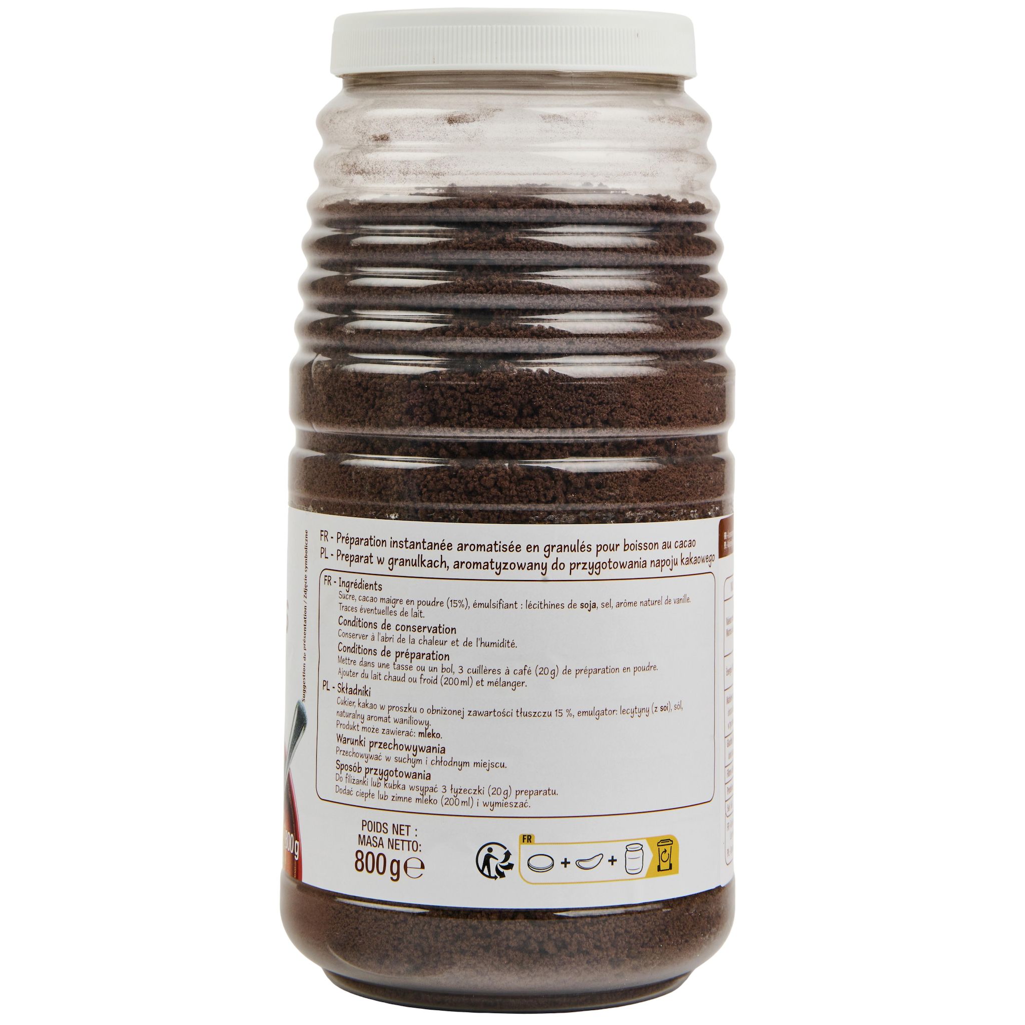 Voir la diapositive 3 : POUCE Chocolat en poudre en granulés 800g