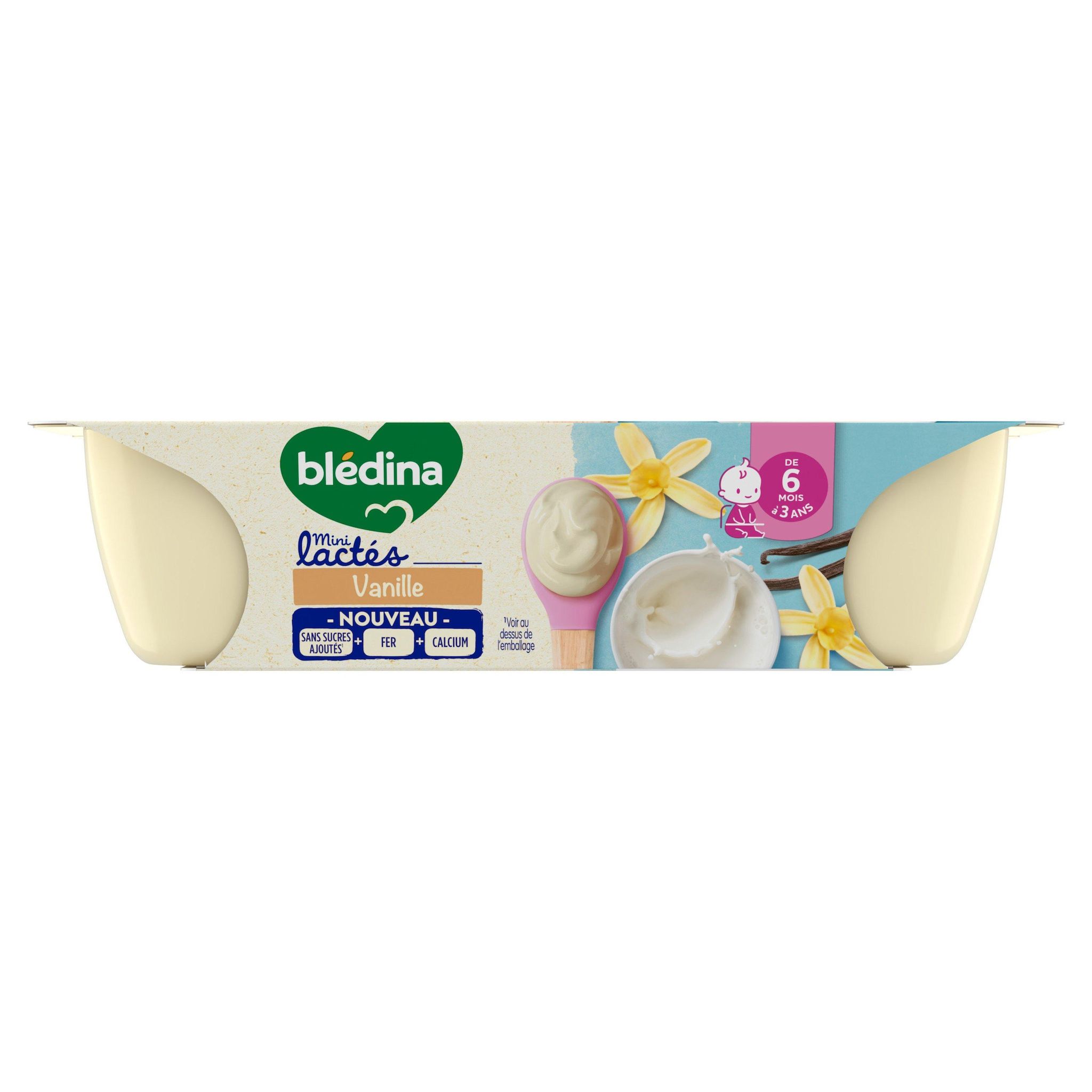 Voir la diapositive 2 : BLEDINA Yaourts mini lactés vanille dès 6 mois 6x55g
