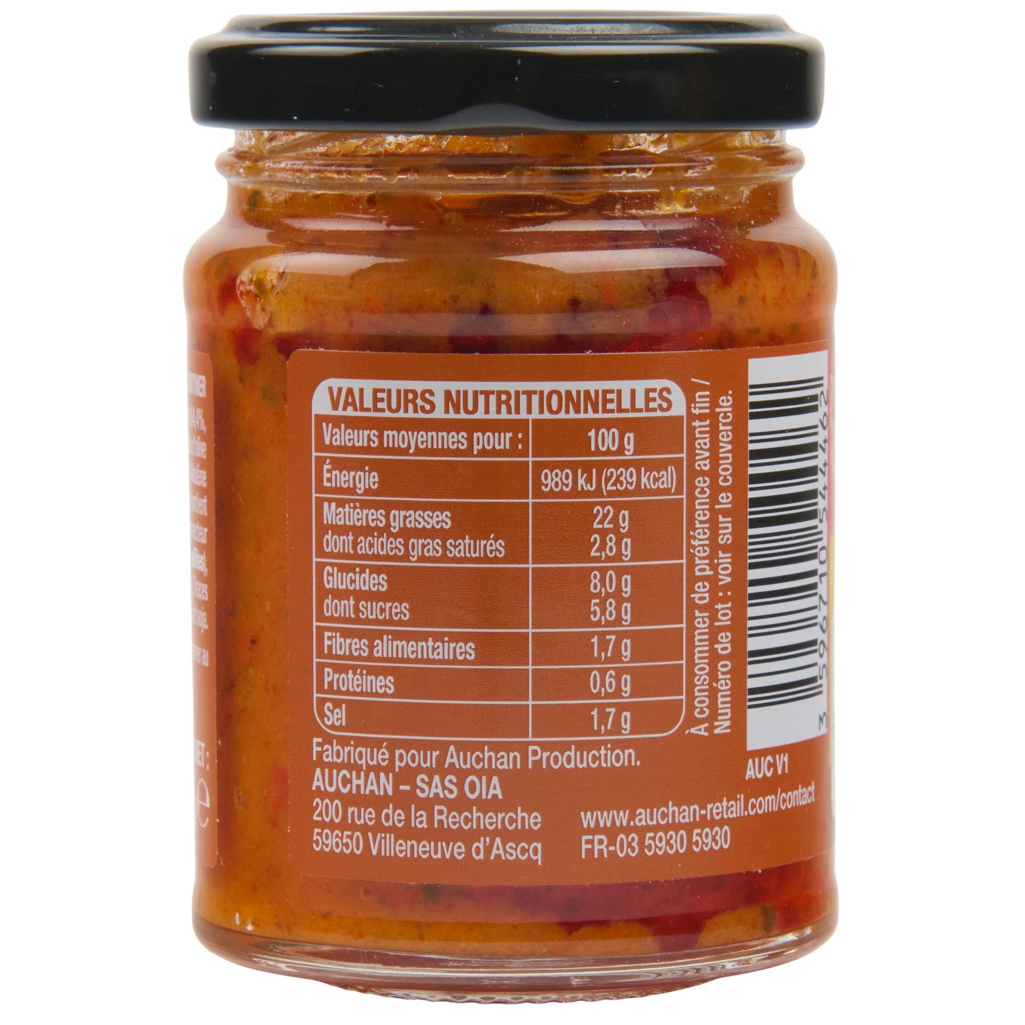 Voir la diapositive 4 : AUCHAN Tartinable poivron 90g