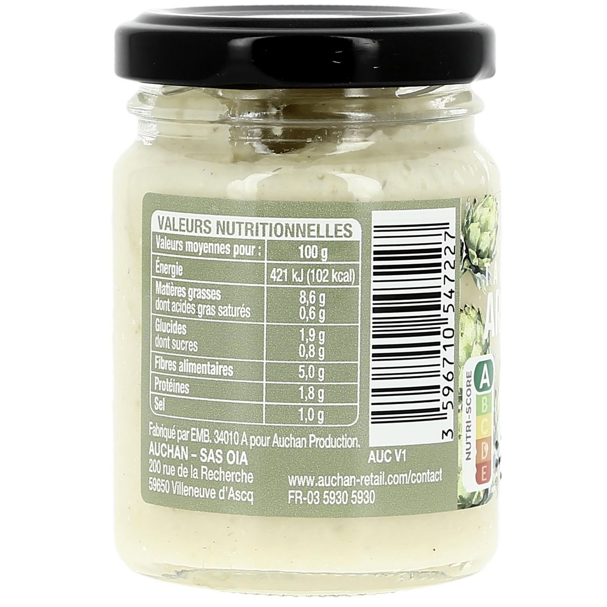 AUCHAN Tartinable artichauts 90g