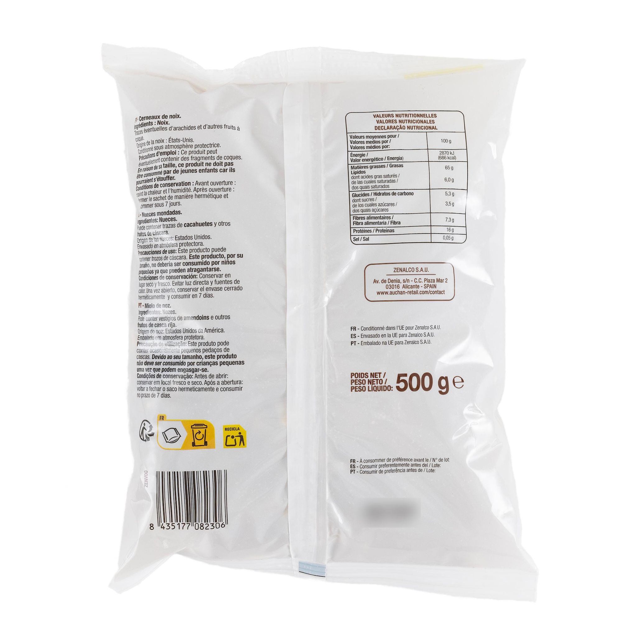 Voir la diapositive 2 : POUCE Cerneaux de noix 500g