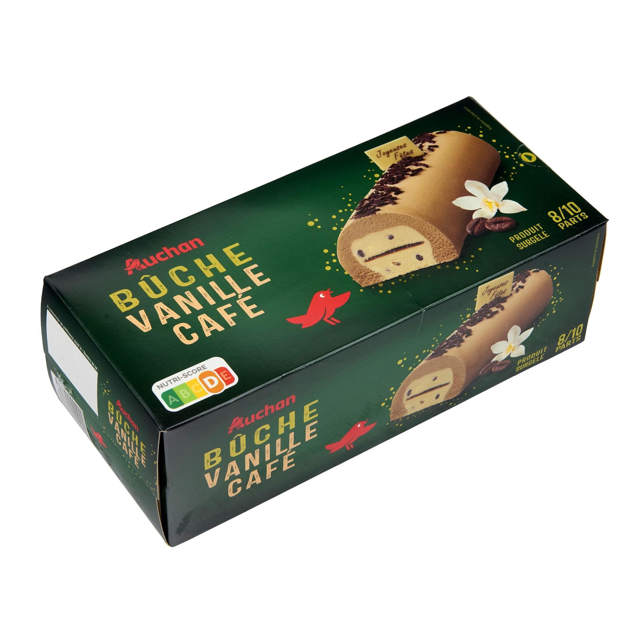 Voir la diapositive 2 : AUCHAN Bûche glacée vanille café 540g