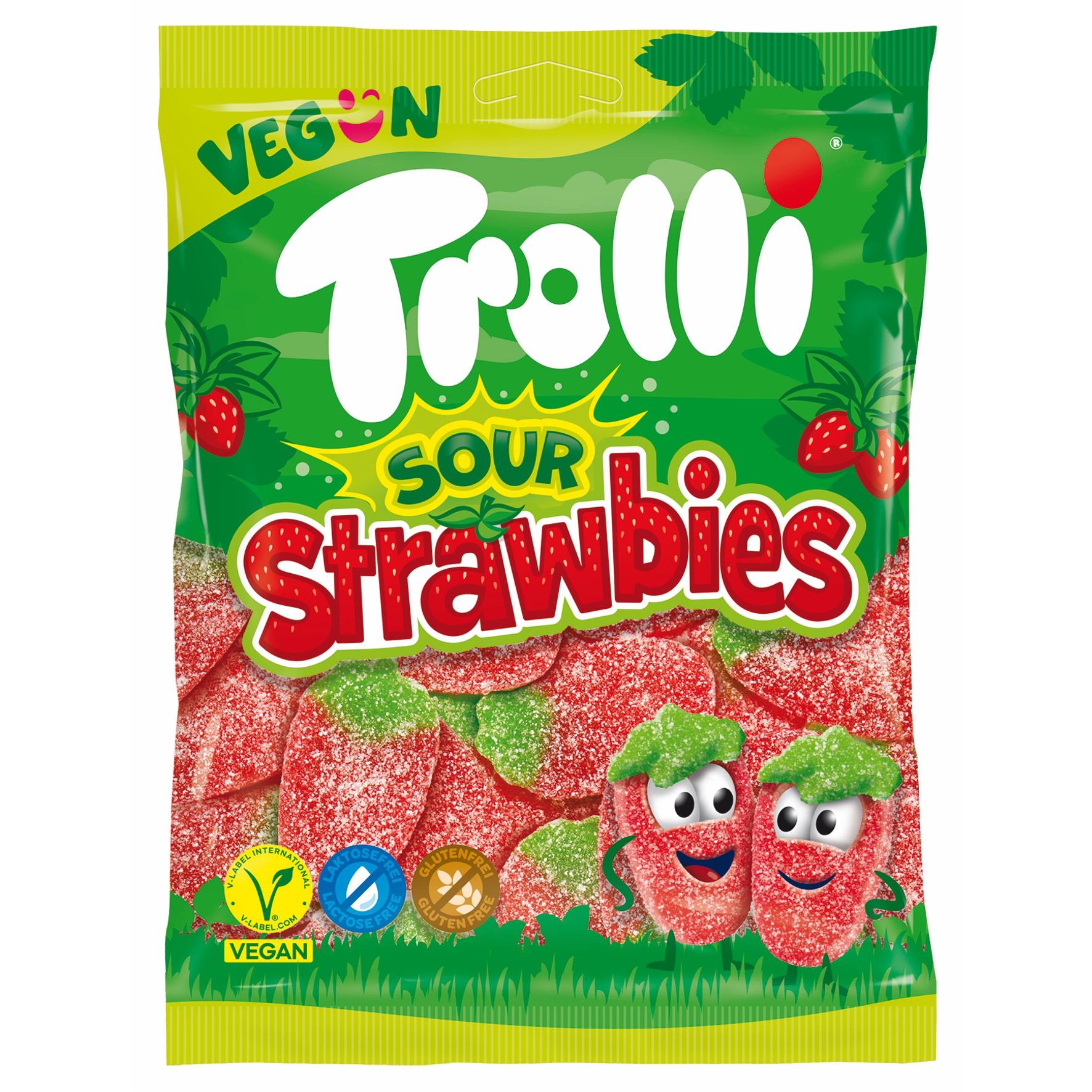 TROLLI Bonbons gélifiés acidulés à la fraise 175g