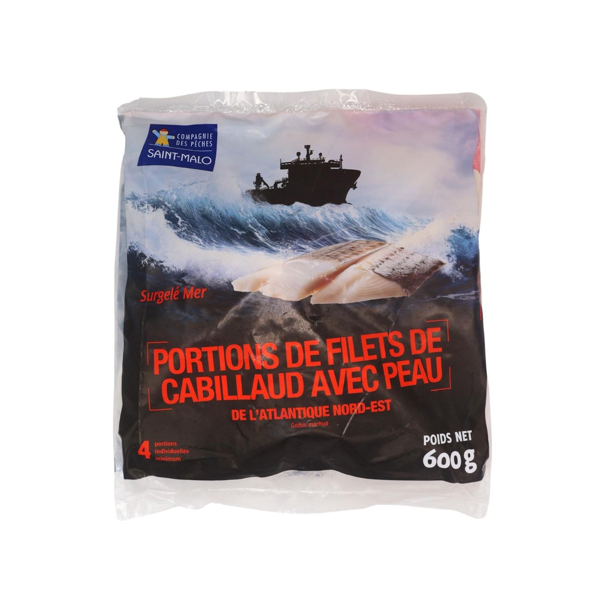 COMPAGNIE DES PECHES Filet de cabillaud avec peau 600g