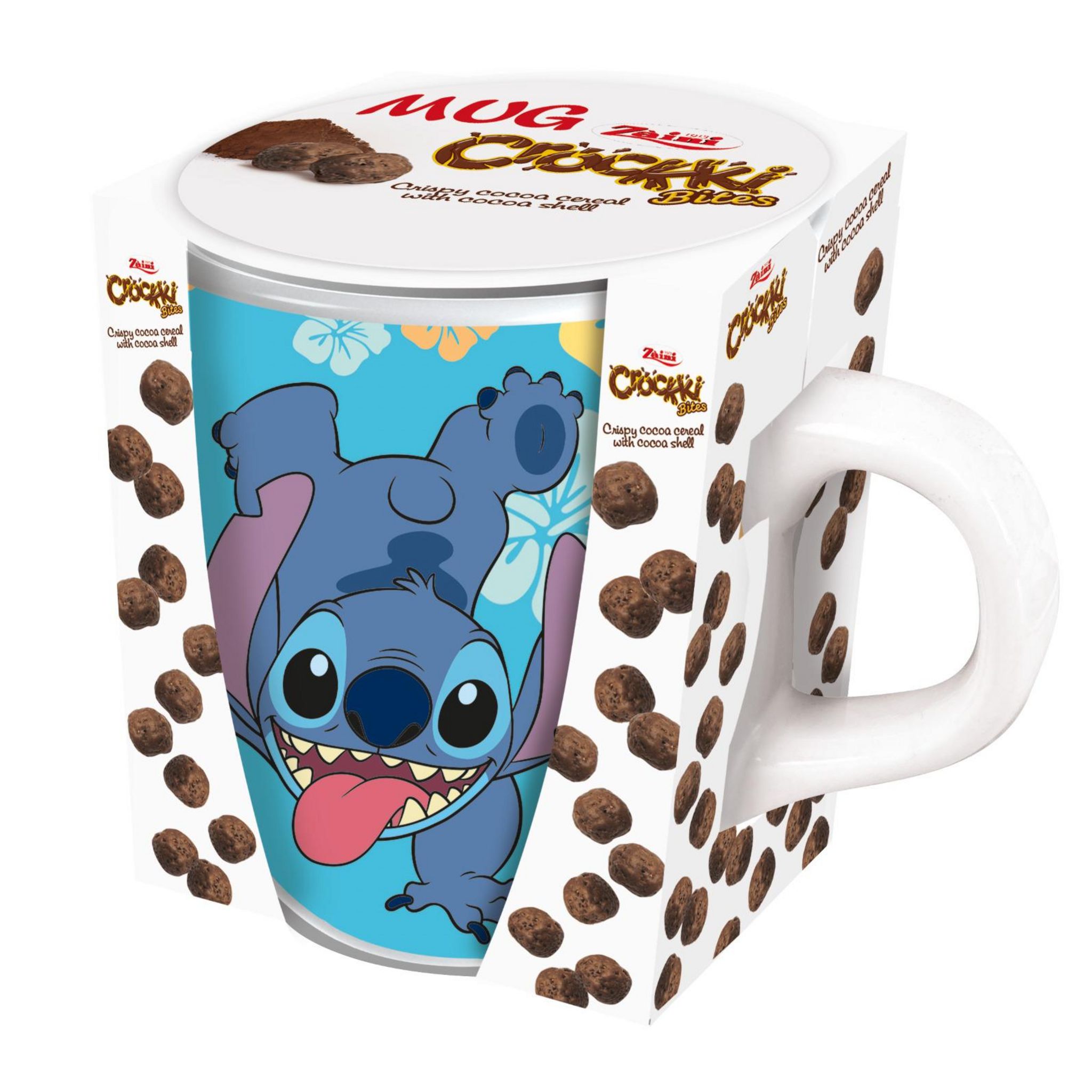 Billes croquantes de céréales enrobées de chocolat au lait avec tasse Lilo&Stitch 34g