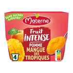 MATERNE Fruit Intense compotes pomme mangue sans sucres ajoutés 4x100g