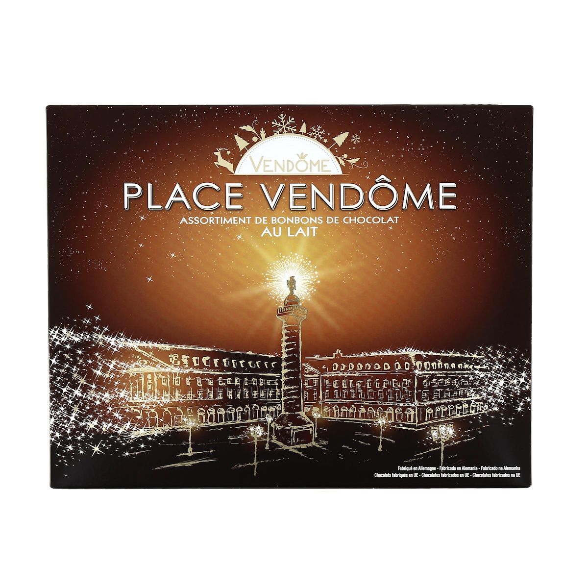 VENDOME Place assortiment de chocolats au lait et chocolat noir en boite 174g