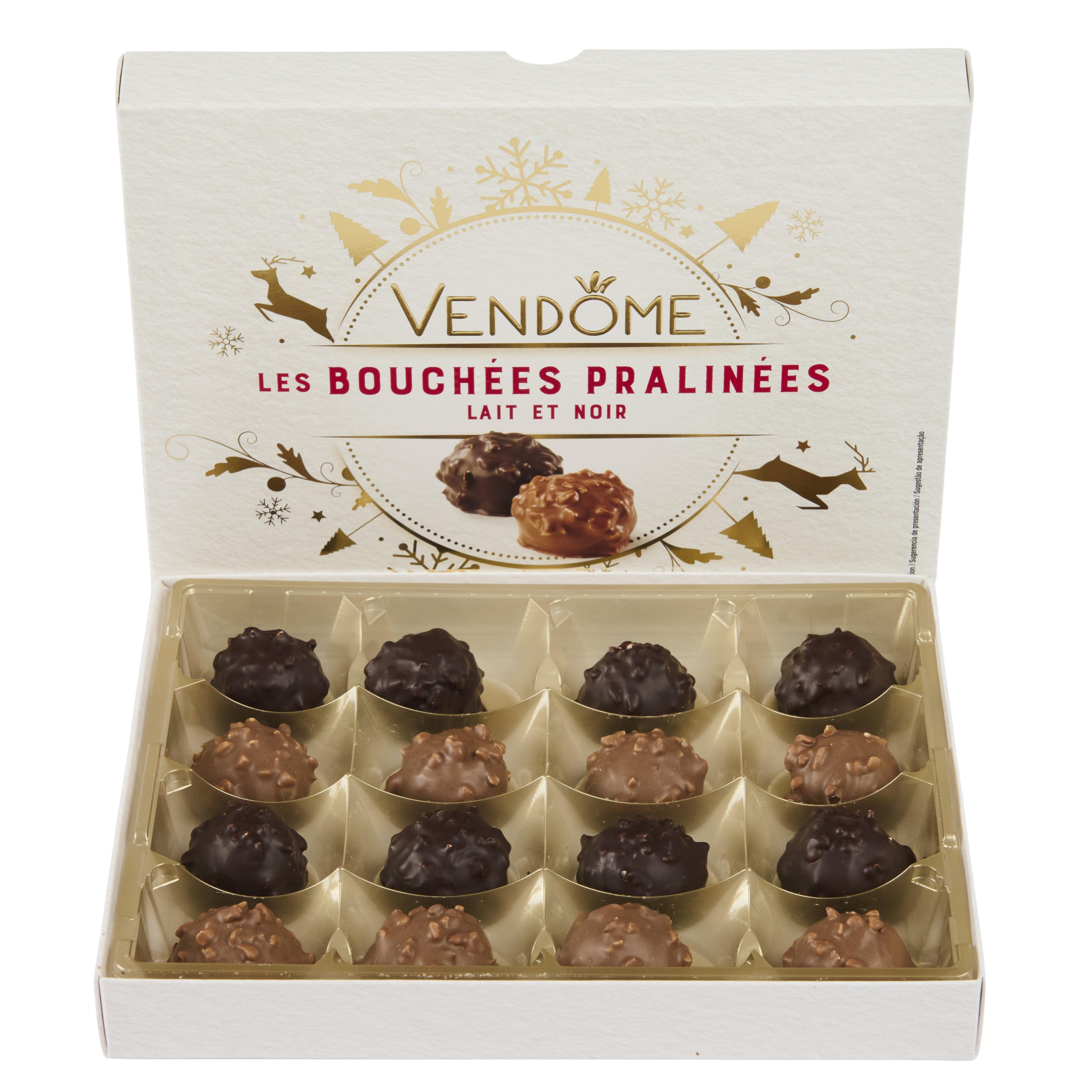 Voir la diapositive 3 : VENDOME Assortiment de rochers enrobés de chocolat au lait 212g