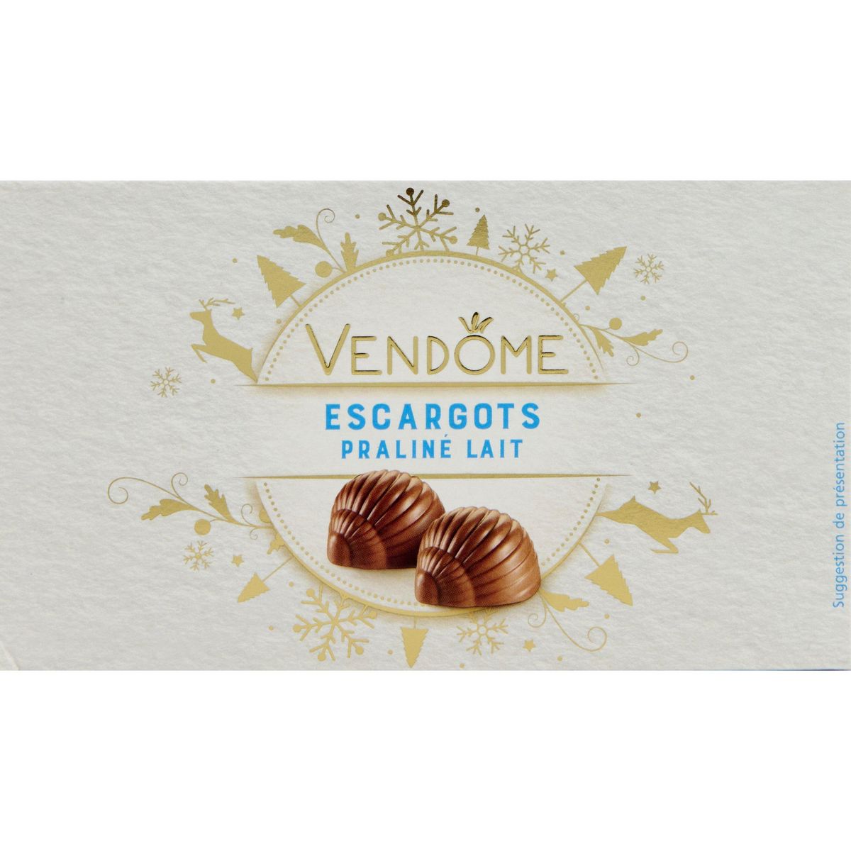 VENDOME Assortiment de chocolats en forme d'escargots au chocolat au lait praliné 182g