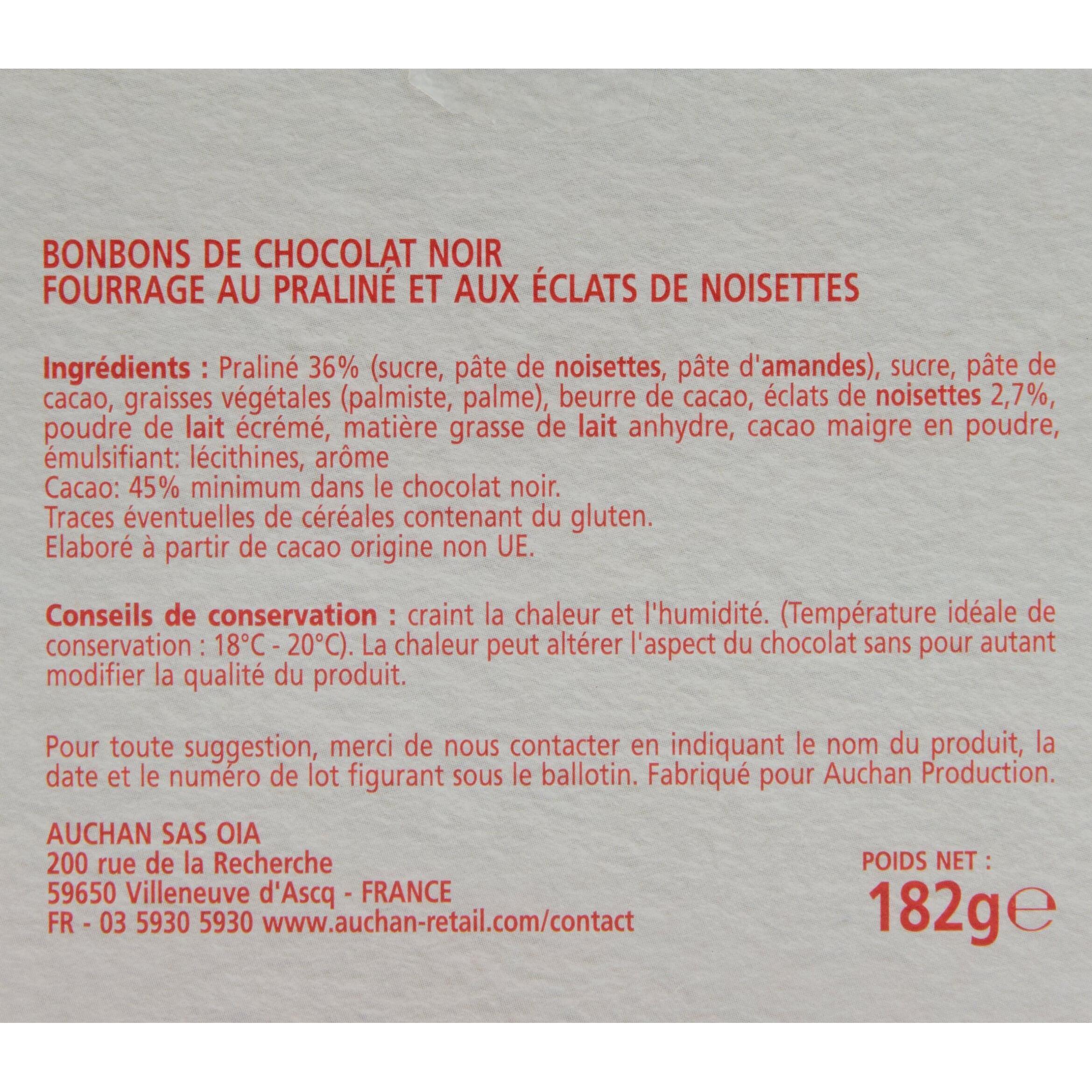 Voir la diapositive 3 : VENDOME Assortiment de chocolats ballotin escargots de chocolat noir intense 182g