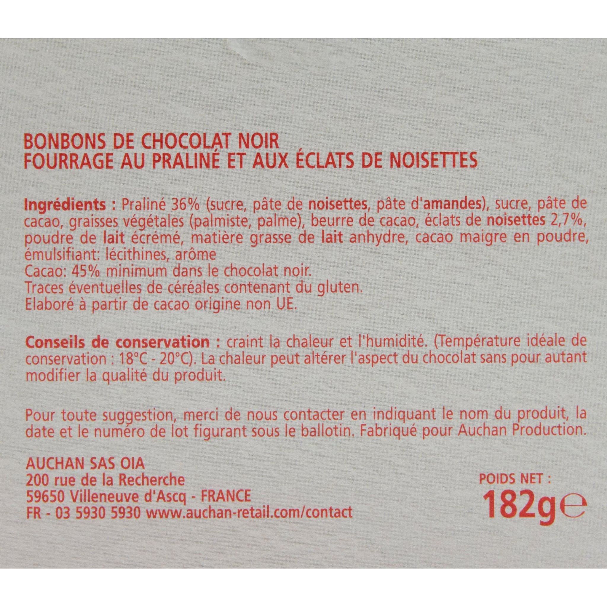 Voir la diapositive 5 : VENDOME Assortiment de chocolats ballotin escargots de chocolat noir intense 182g