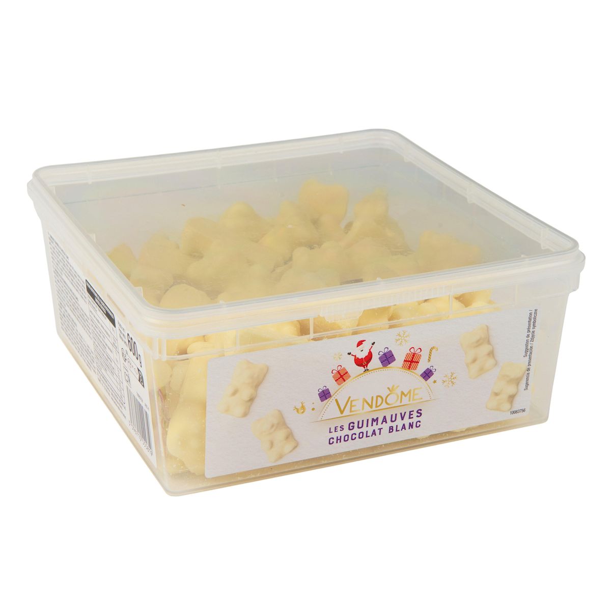 VENDOME Bonbons guimauves enrobées de chocolat blanc 600g