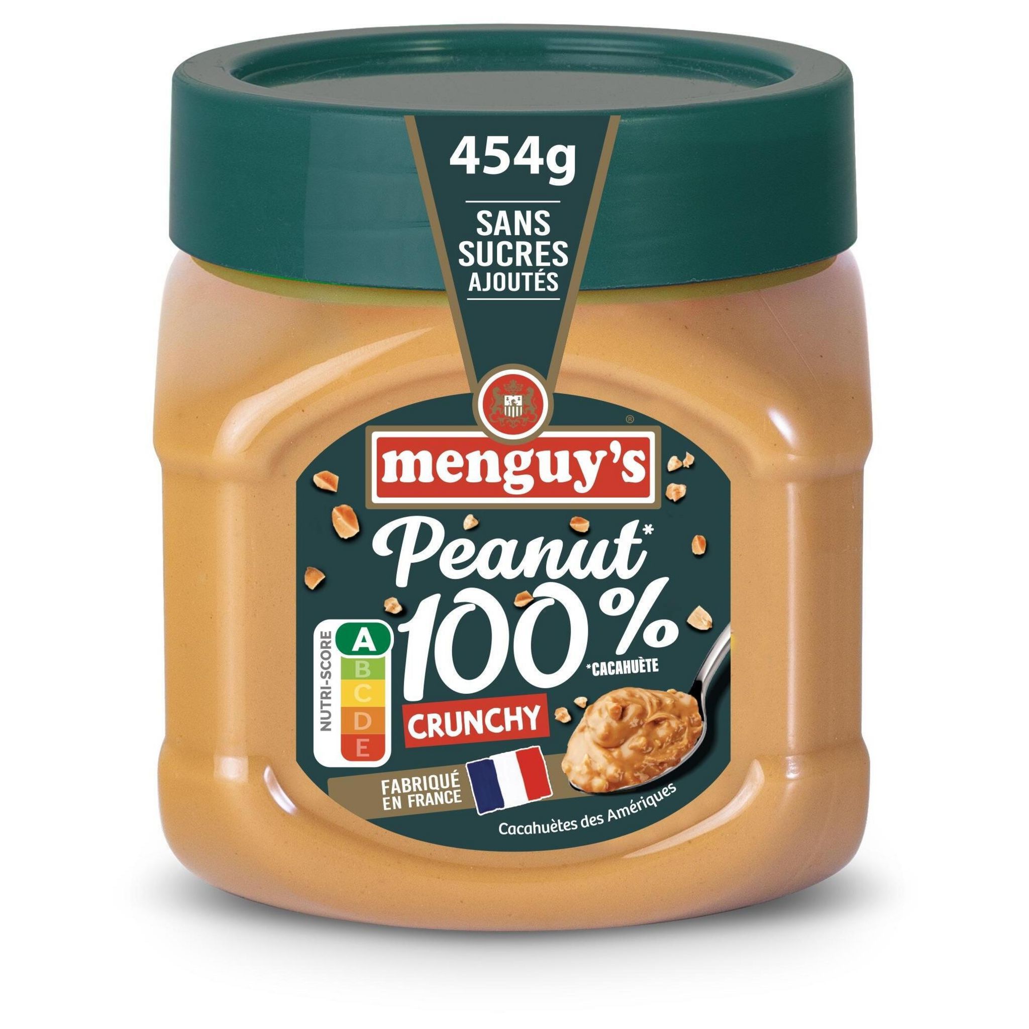 MENGUY'S Pâte à tartiner cacahuètes crunchy 454g