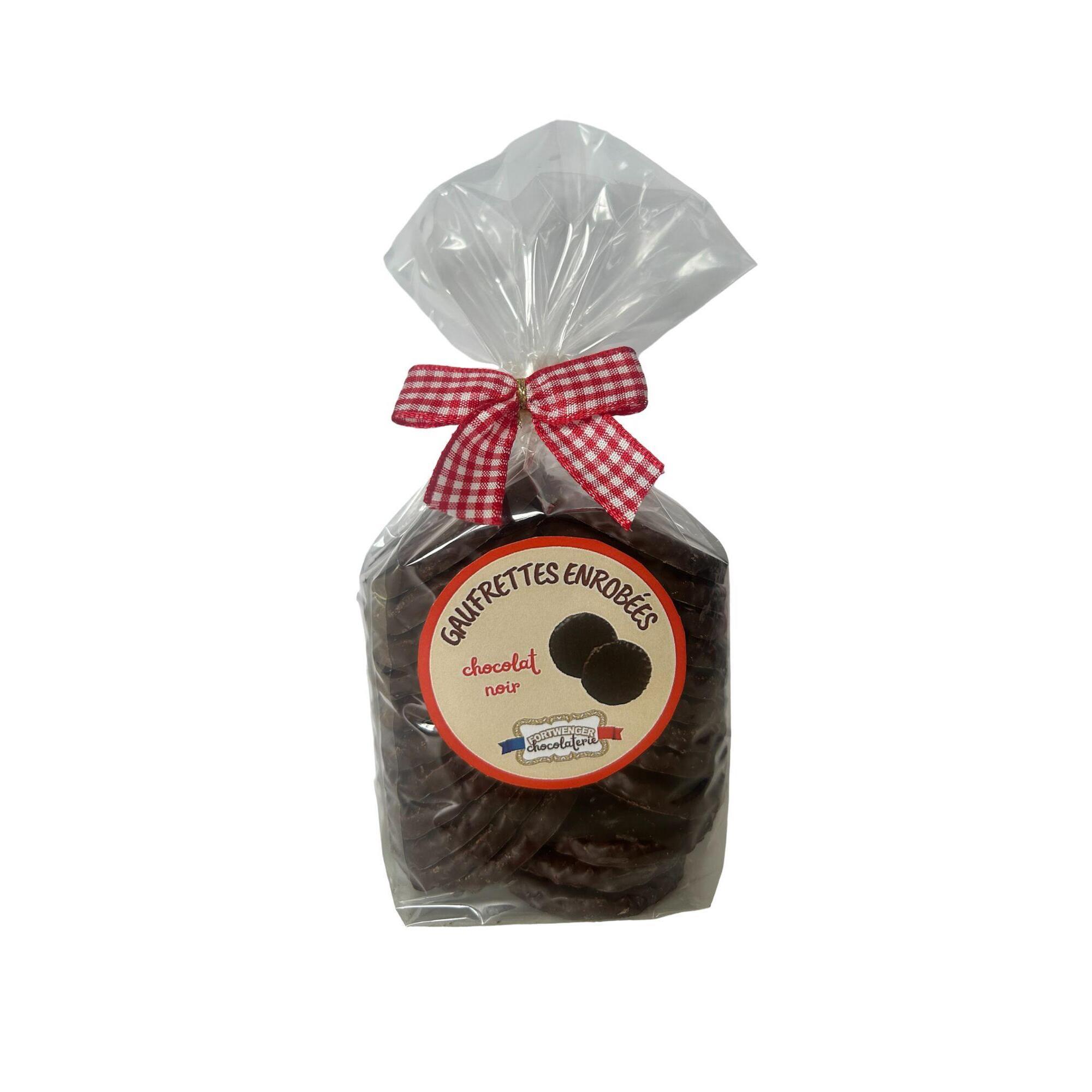 FORTWENGER Gaufrettes enrobées au chocolat noir 150g