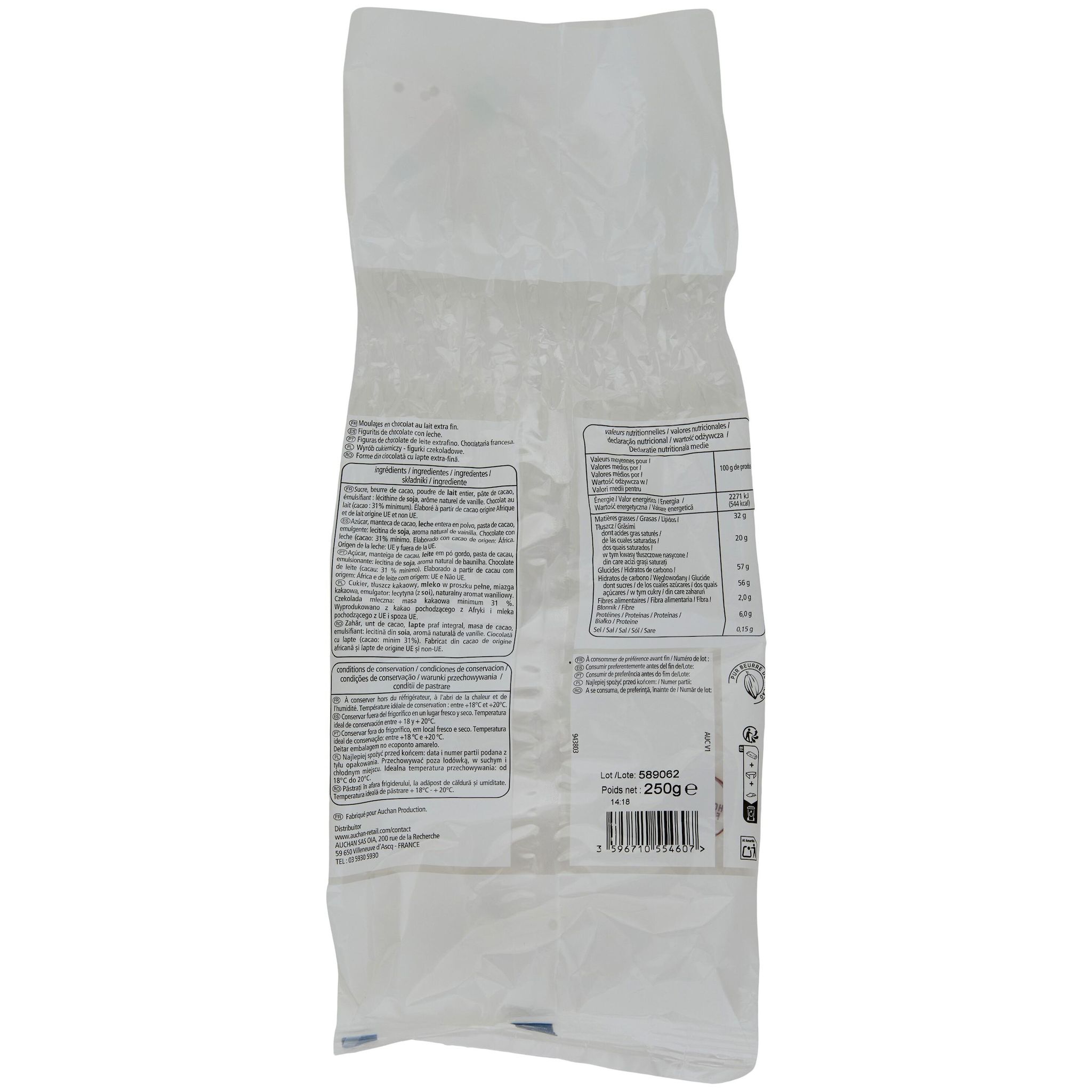 Voir la diapositive 2 : VENDOME Boules de noel en chocolat au lait en sachet alu 250g