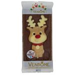 VENDOME Tablette de chocolat au lait décorée petit biscuit et renne 100g