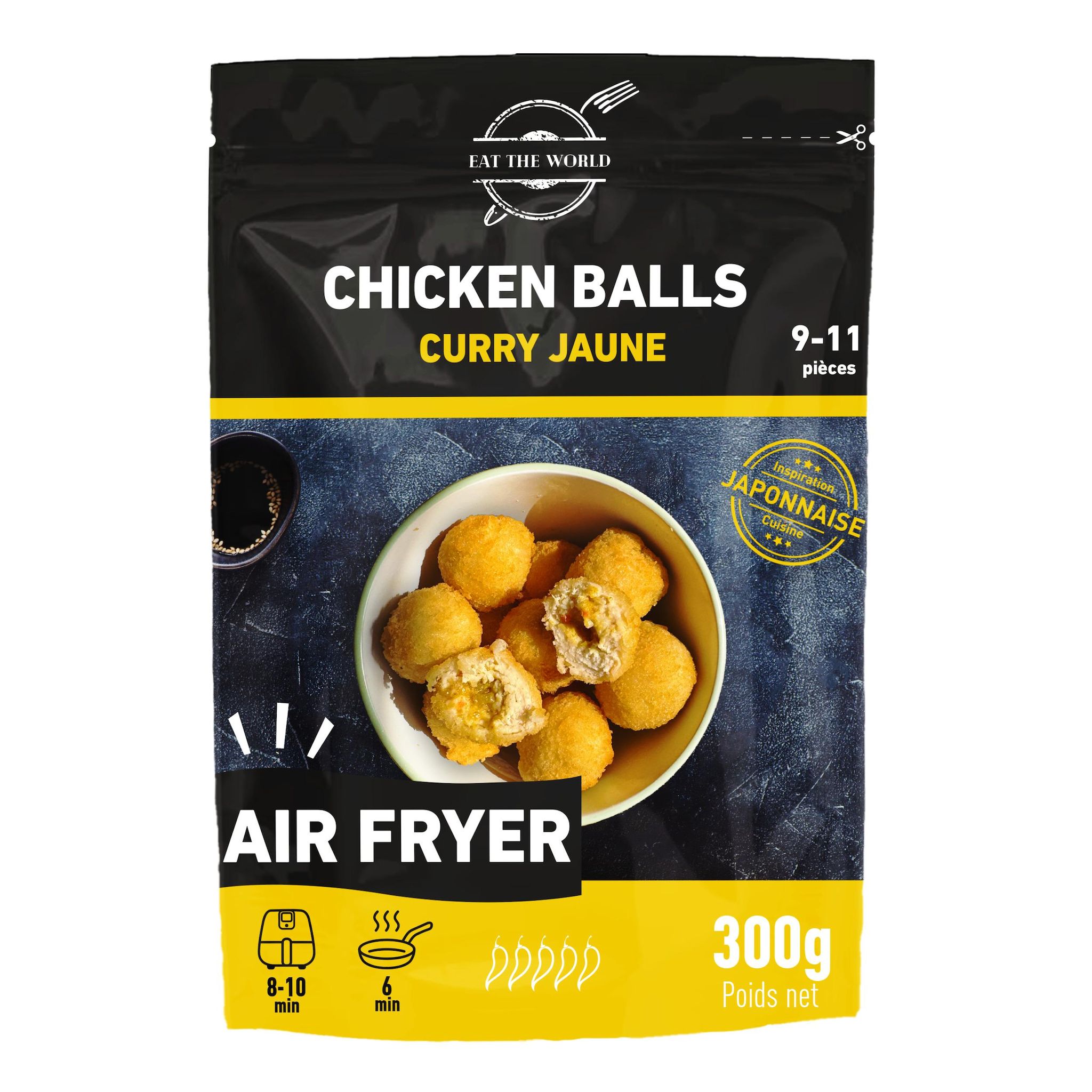 EAT THE WORLD Boule de poulet au basilic thaï 300g