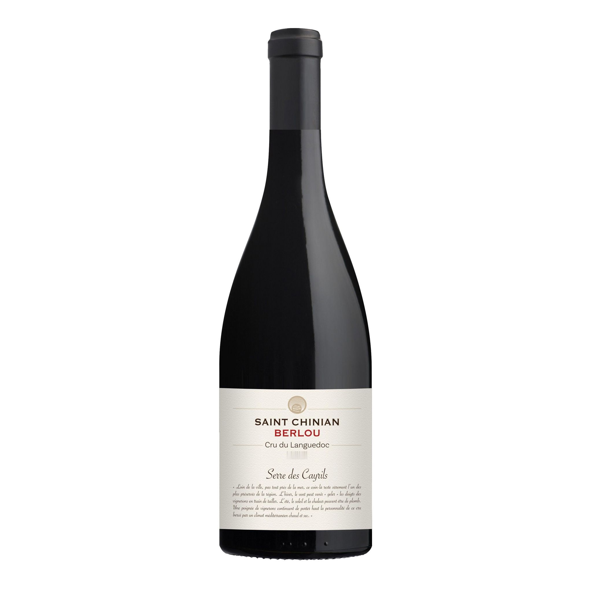 AOP Saint Chinian Berlou Serre des Cayrils rouge 75cl