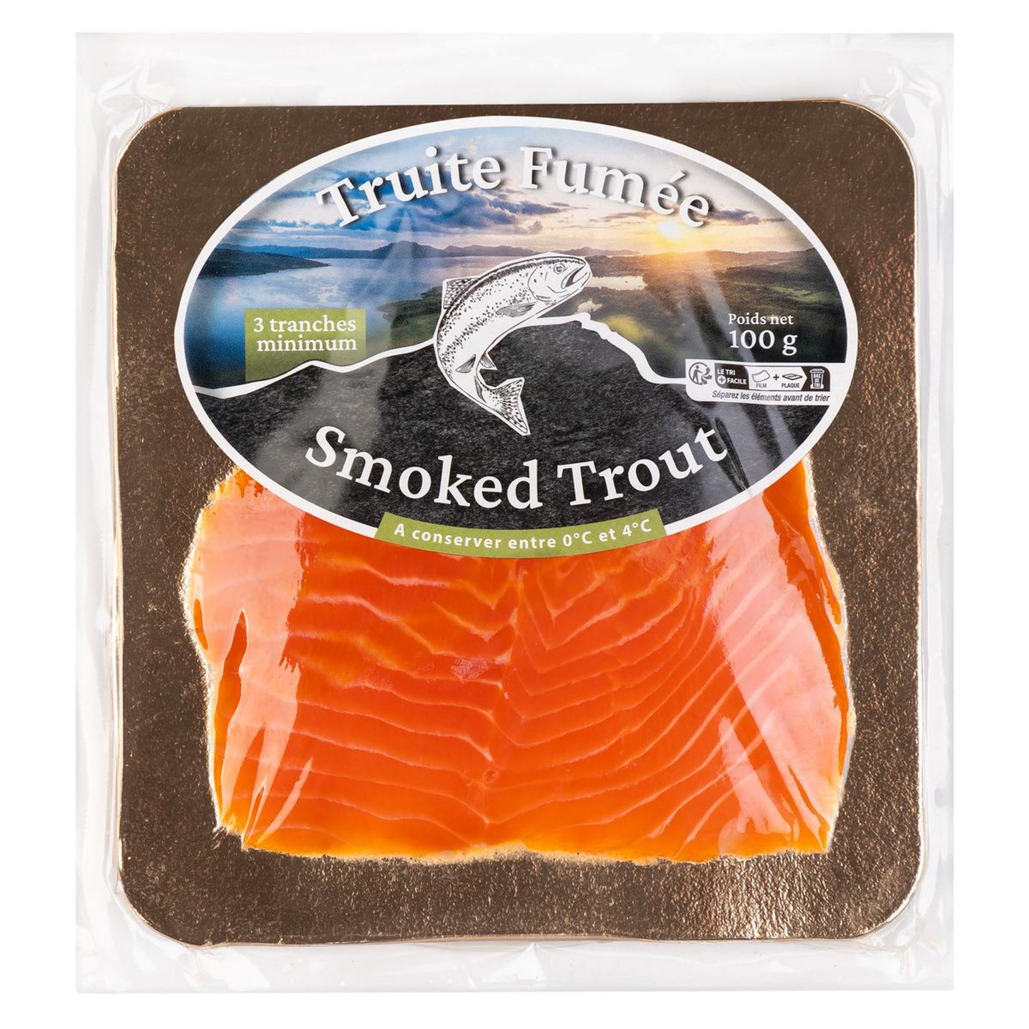 SUEMPOL Truite fumée 3 tranches 100g
