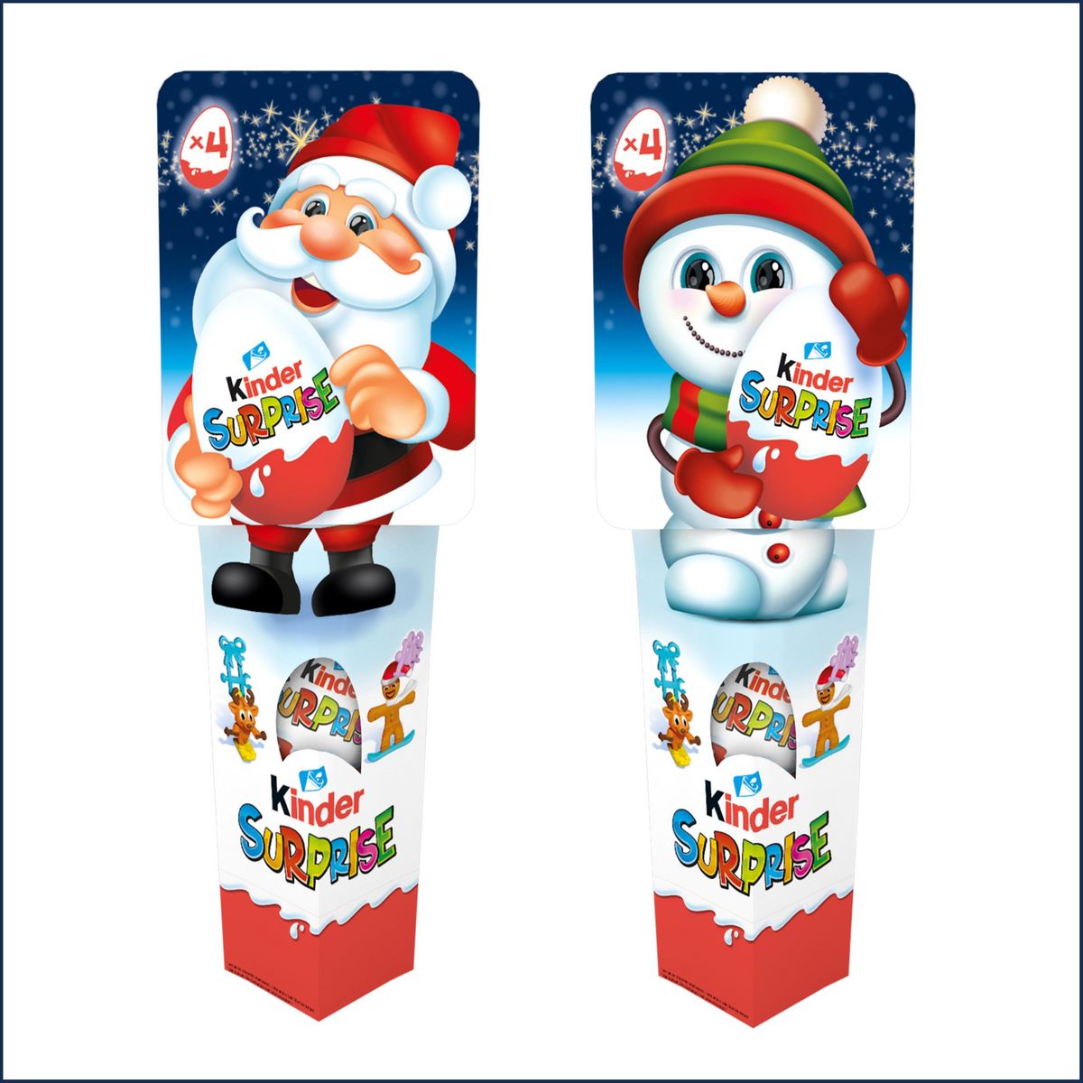 KINDER Surprise Oeufs enrobés de chocolat au lait avec une surprise 4 oeufs 80g