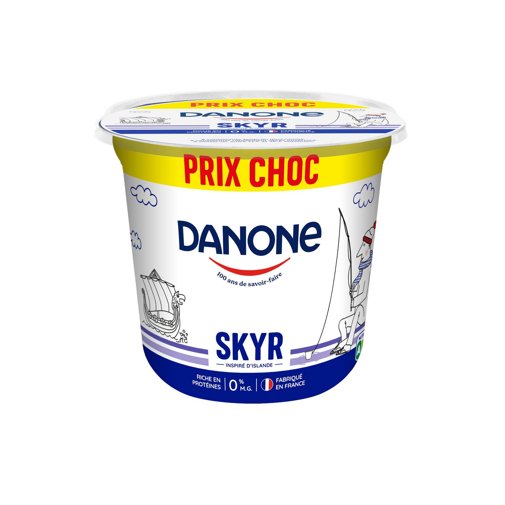 DANONE Skyr protéiné nature 0%MG 825g