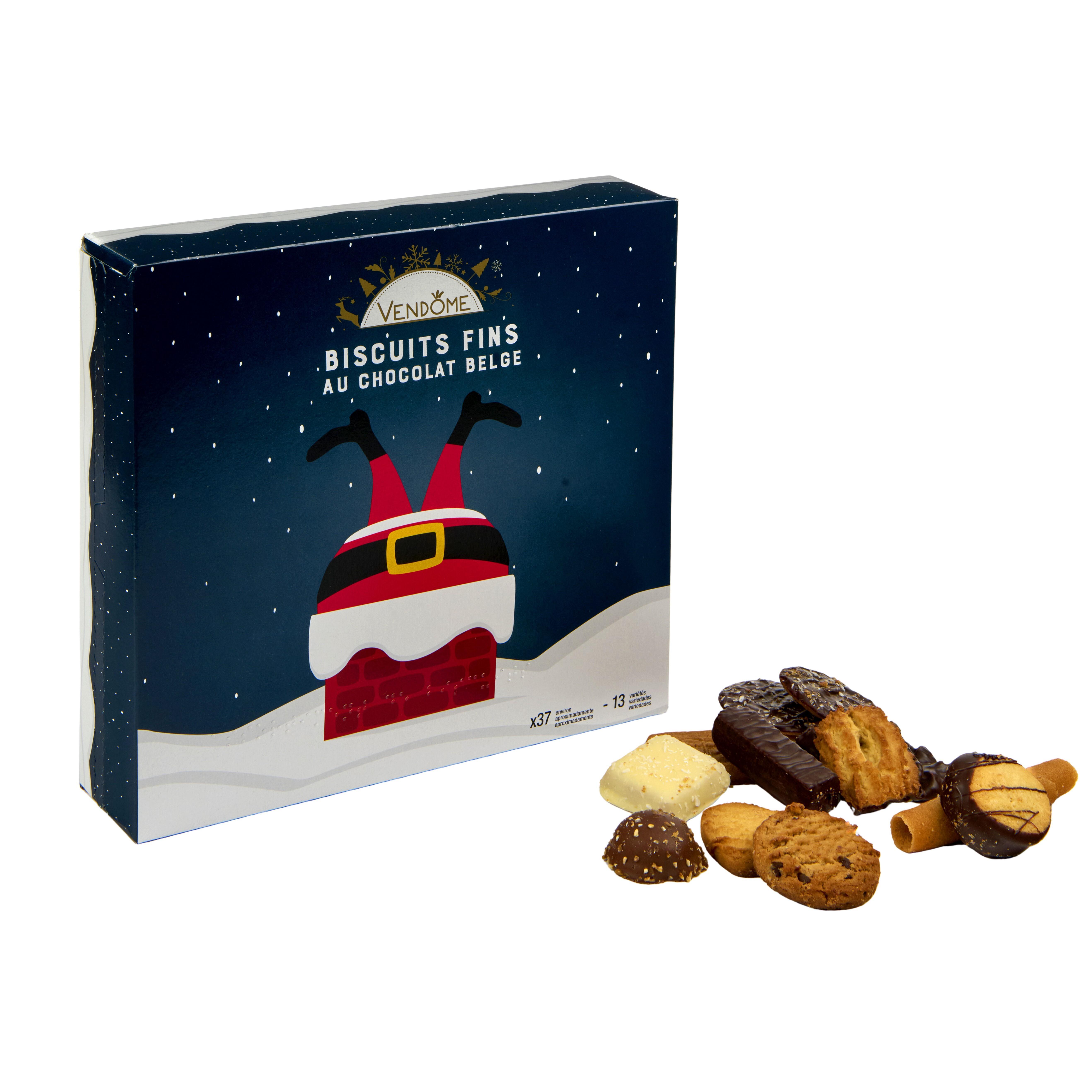Voir la diapositive 3 : VENDOME Assortiment de biscuits traditionnels belges au chocolat 375g