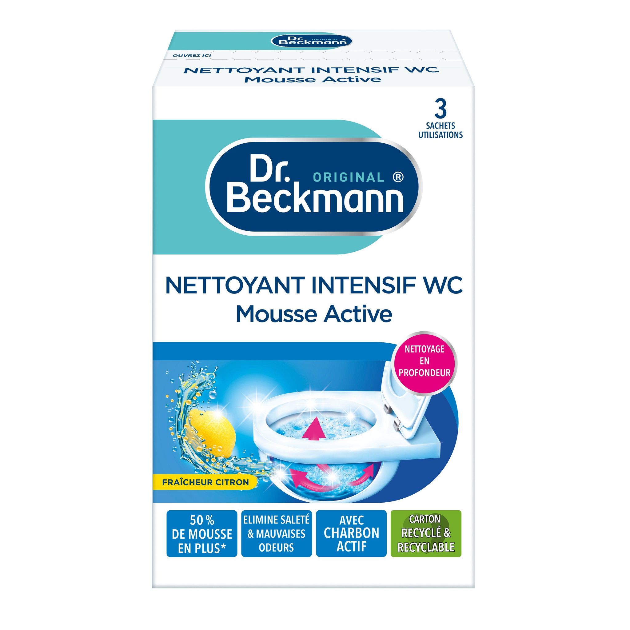 DR BECKMANN Nettoyant intensif WC mousse active 300g