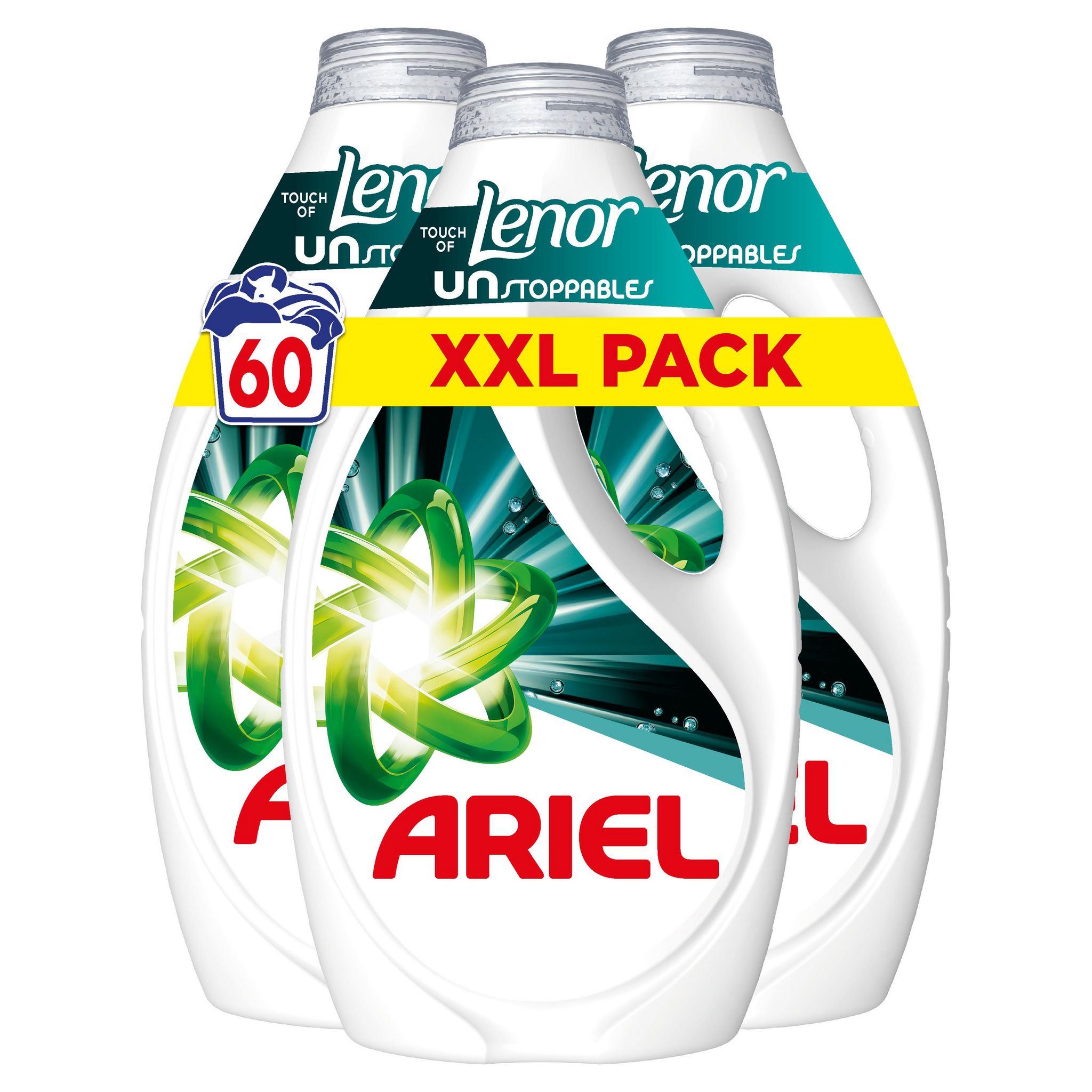 ARIEL Lenor détergent liquide unstoppables 2.7l