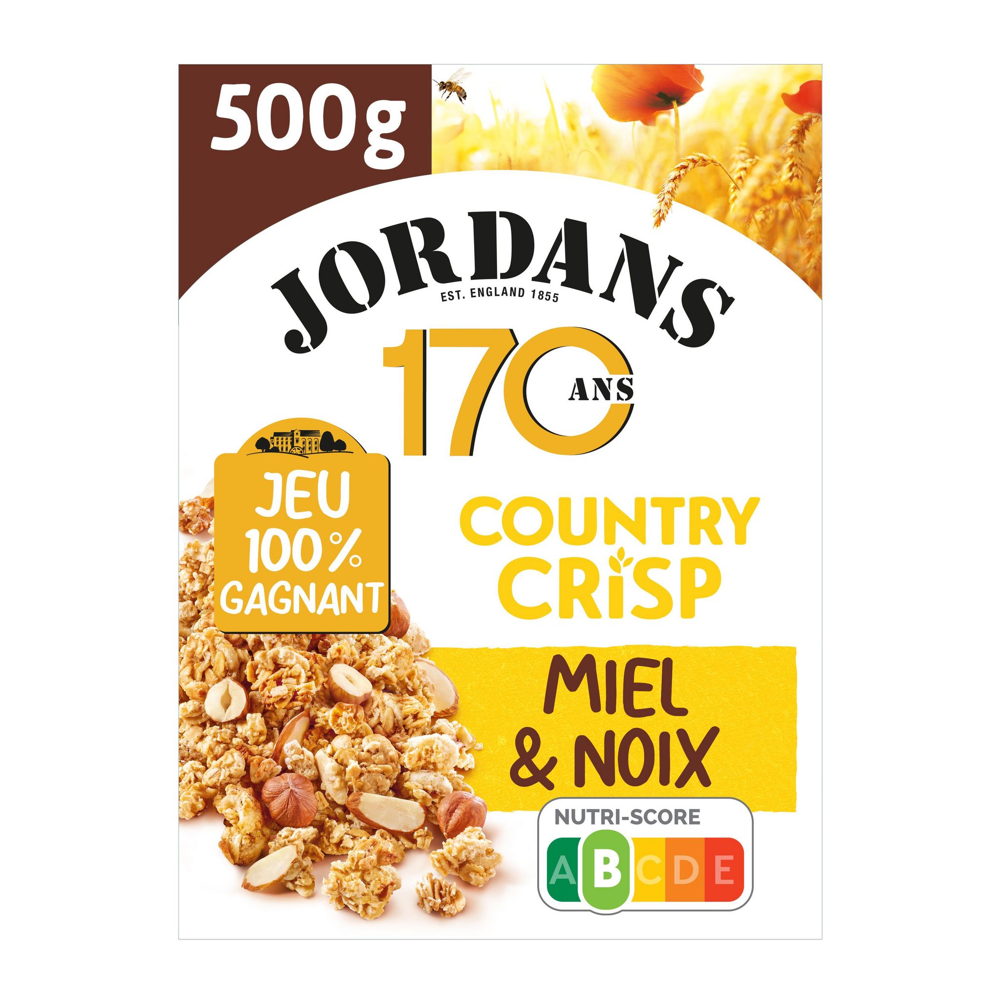 JORDAN'S Country Crisp céréales muesli au miel et noix 500g